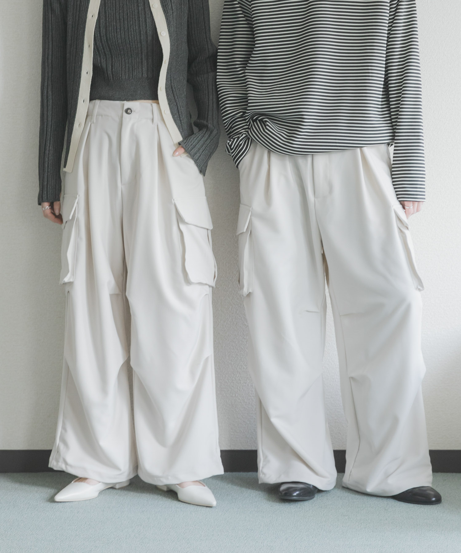 『ユニセックス』ワイドカーゴパンツ