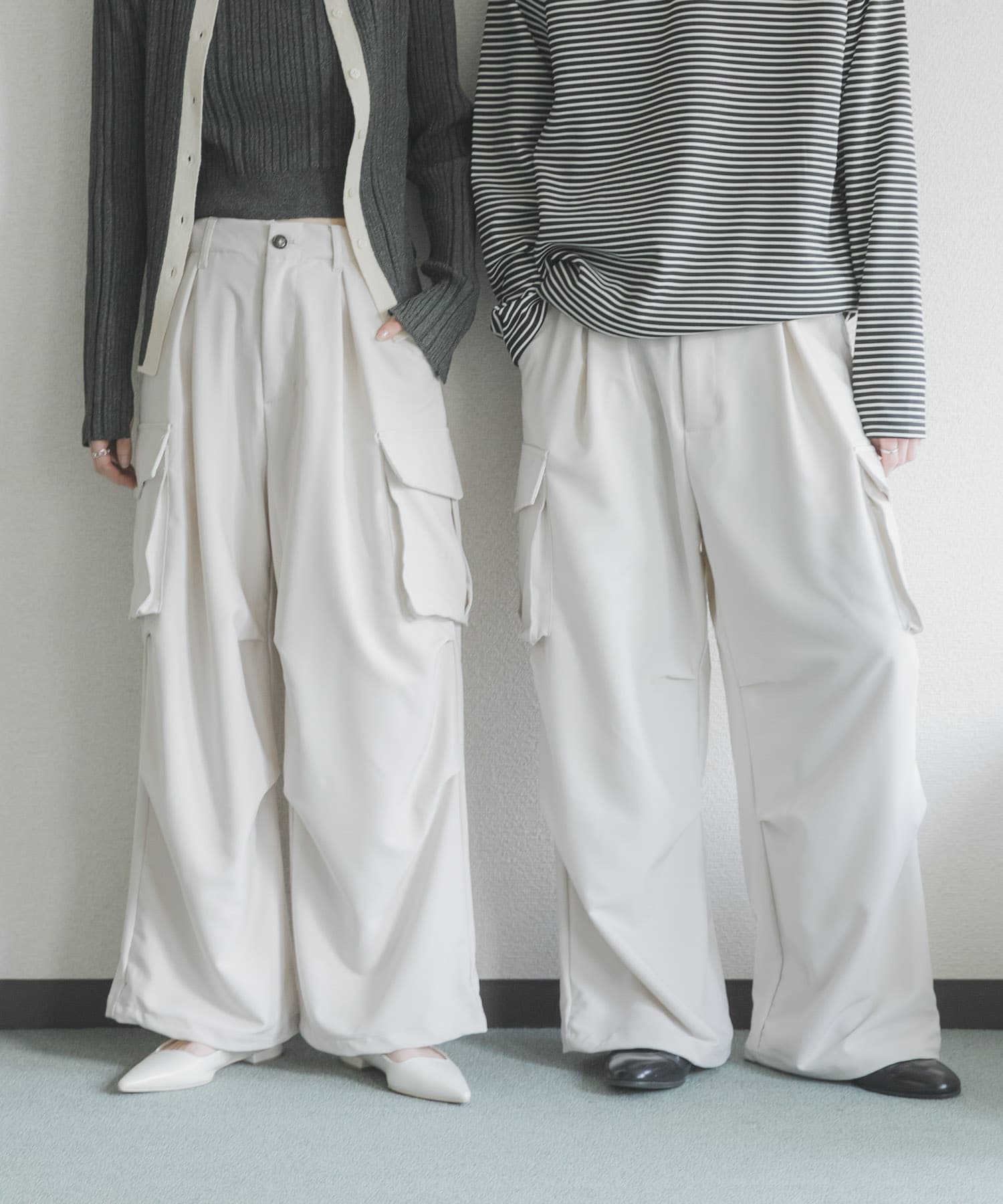 『ユニセックス』ワイドカーゴパンツ