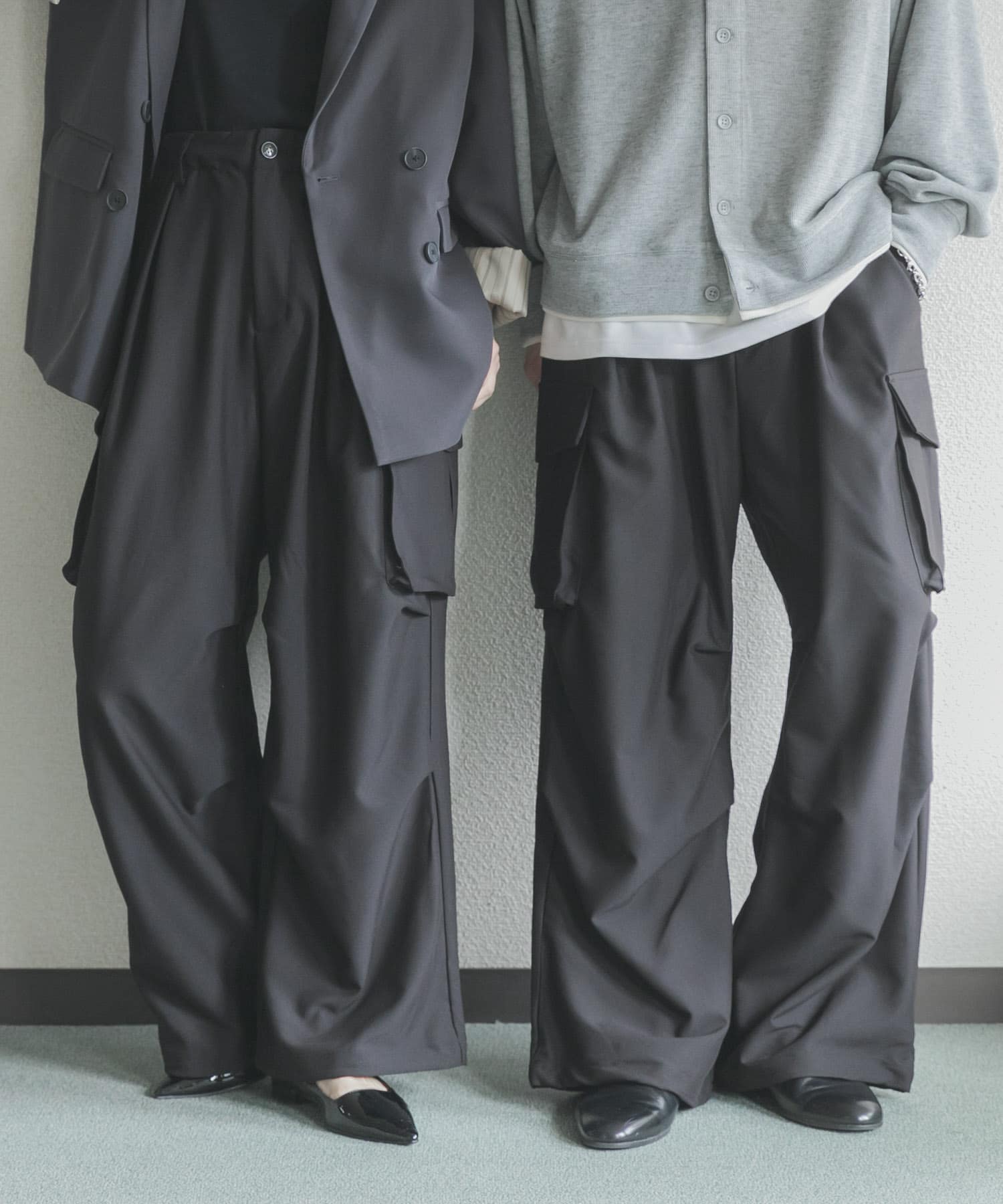 『ユニセックス』ワイドカーゴパンツ
