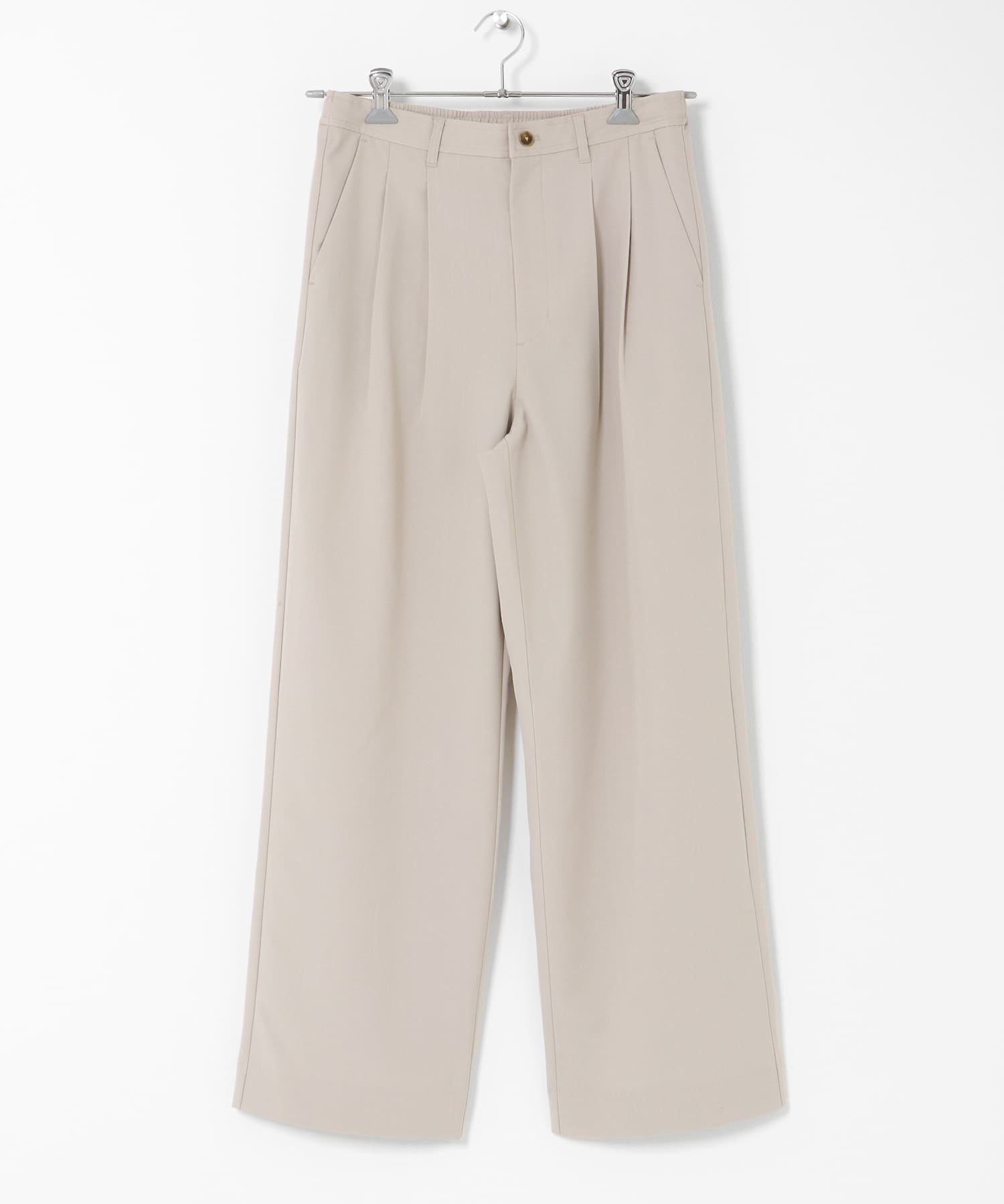 ダブルタックワイドパンツ GREIGE S