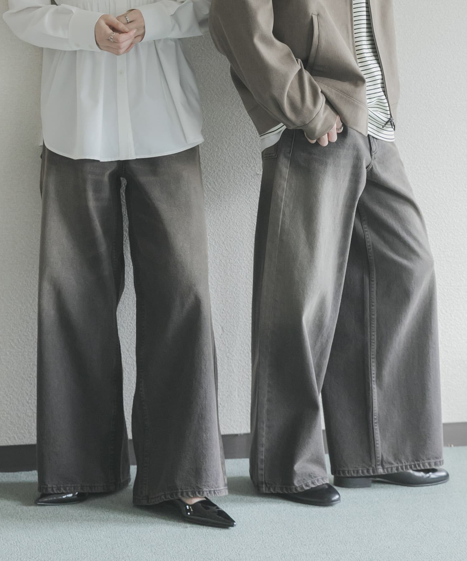 『一部WEB限定カラー』『ユニセックス』ヴィンテージライクデニムワイドパンツ