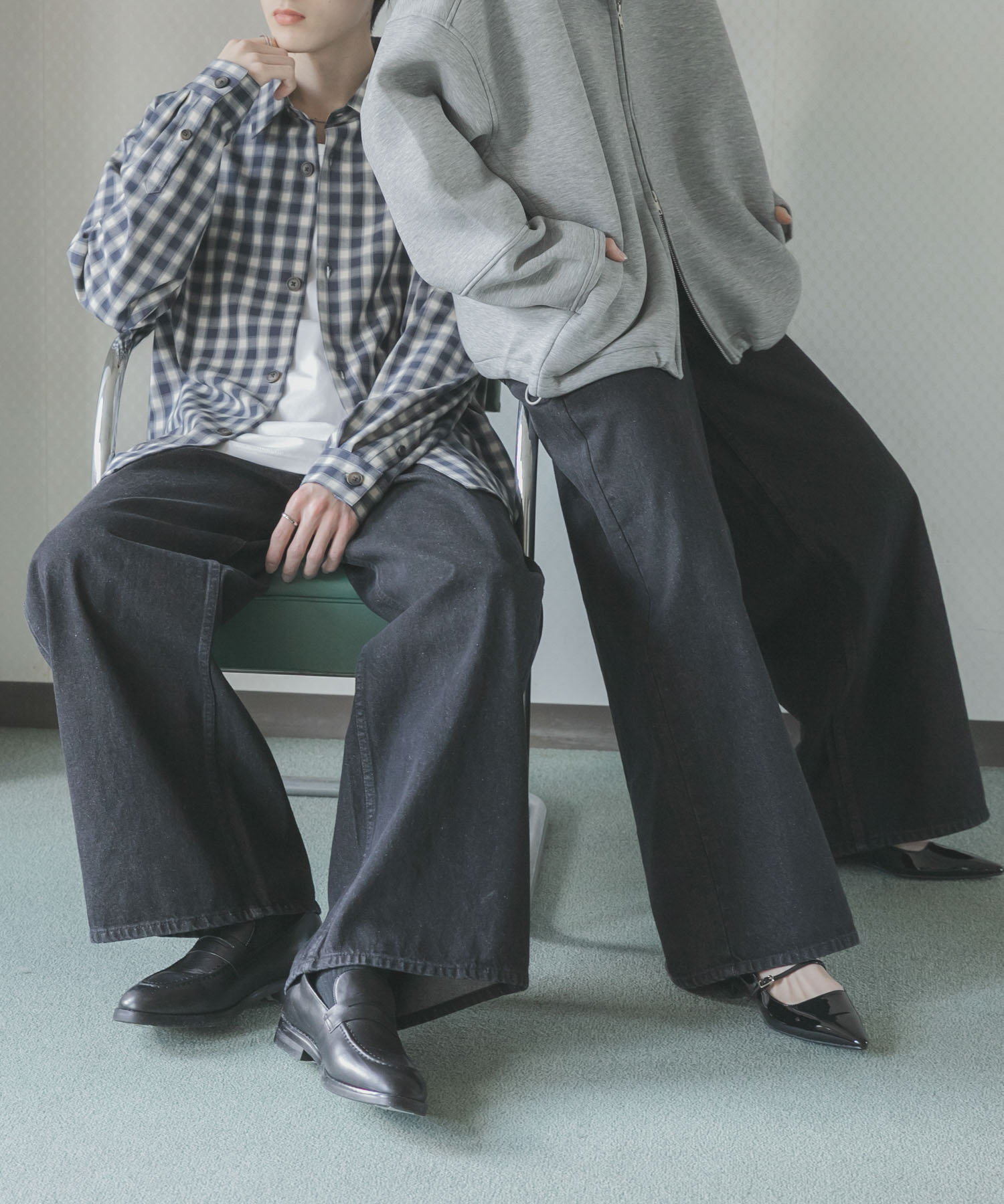 『一部WEB限定カラー』『ユニセックス』ヴィンテージライクデニムワイドパンツ