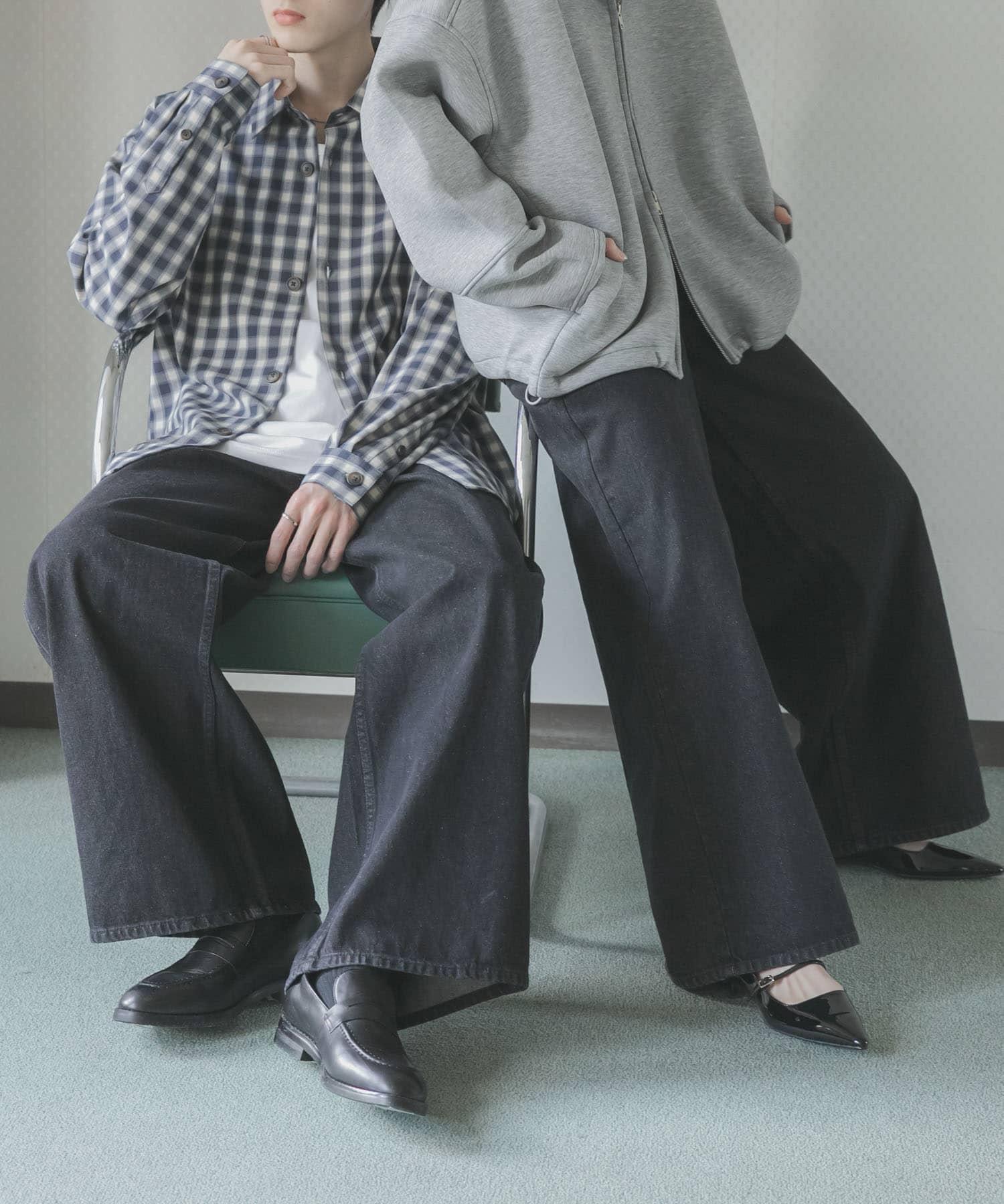 『一部WEB限定カラー』『ユニセックス』ヴィンテージライクデニムワイドパンツ