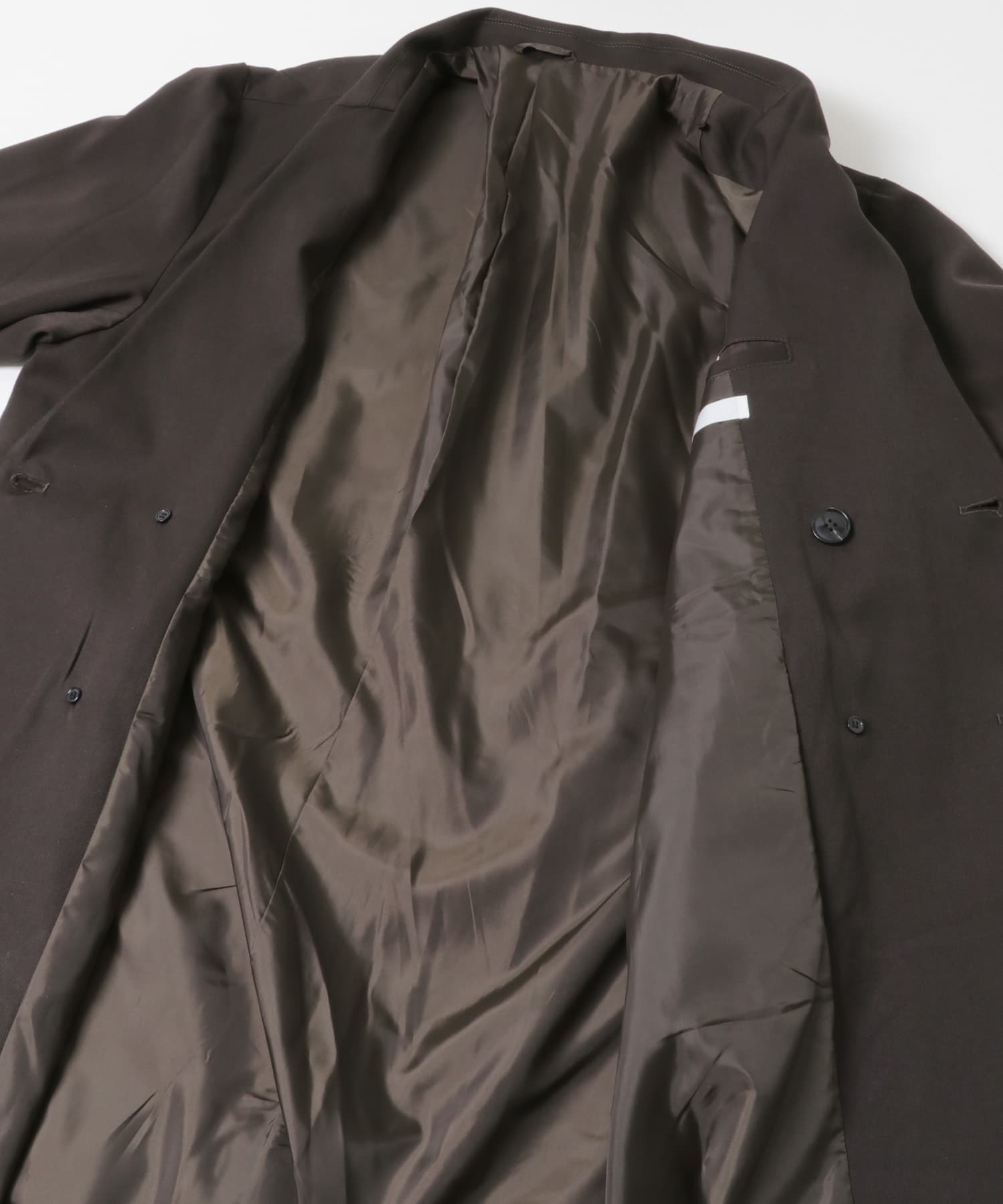 ダブルブレストロングコート BROWN M