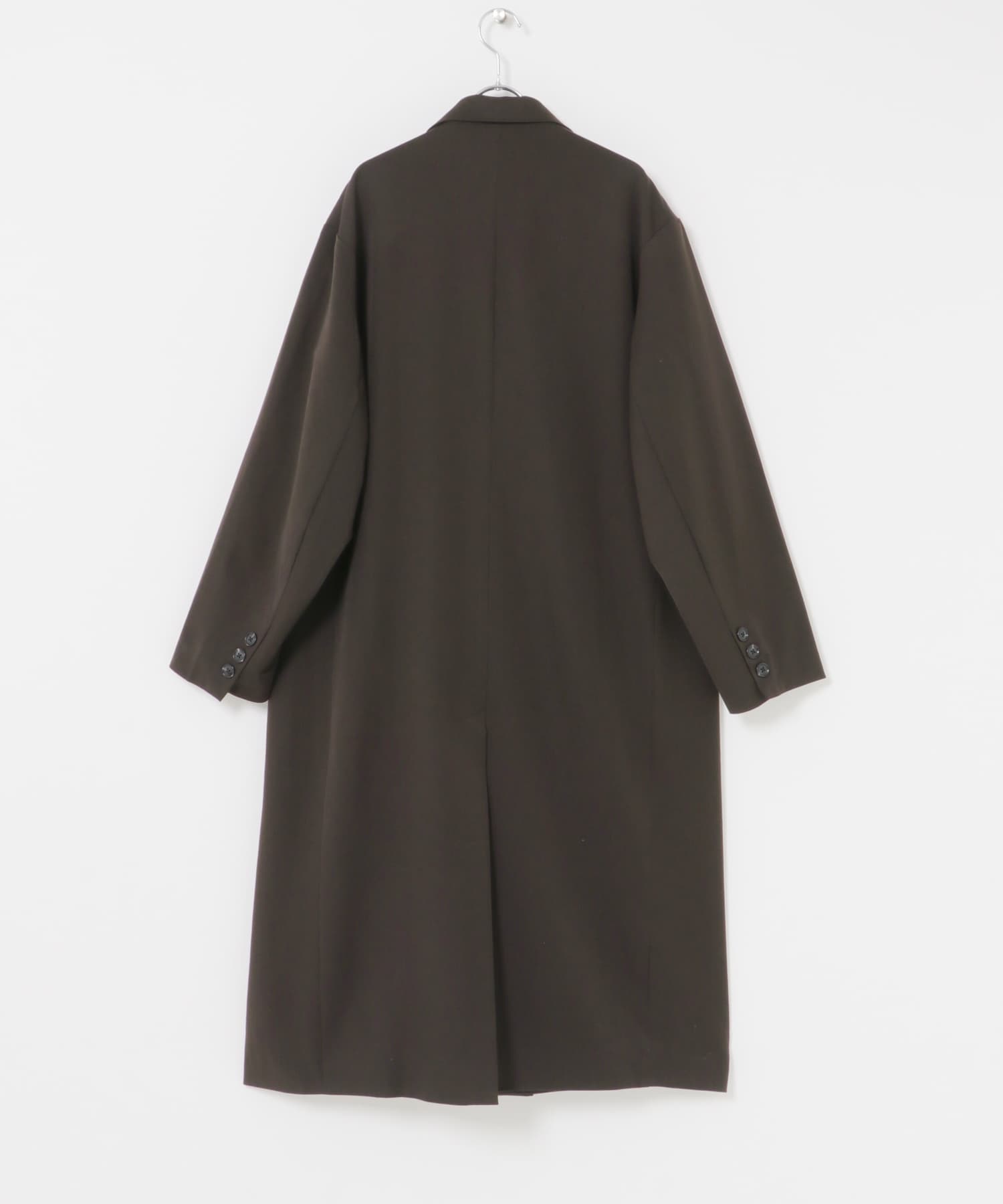 ダブルブレストロングコート BROWN M