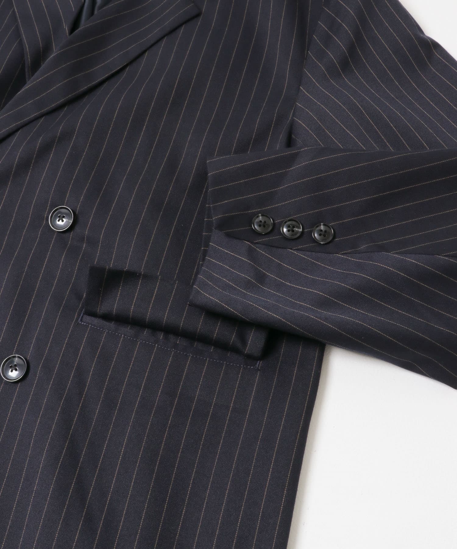 ダブルブレストロングコート NAVY ST M