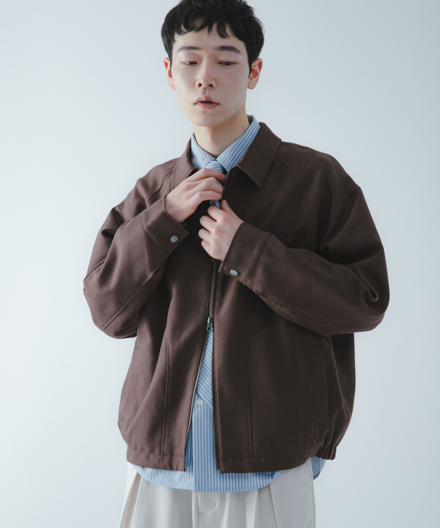 『撥水/防花粉』SKIN Proofジップブルゾン