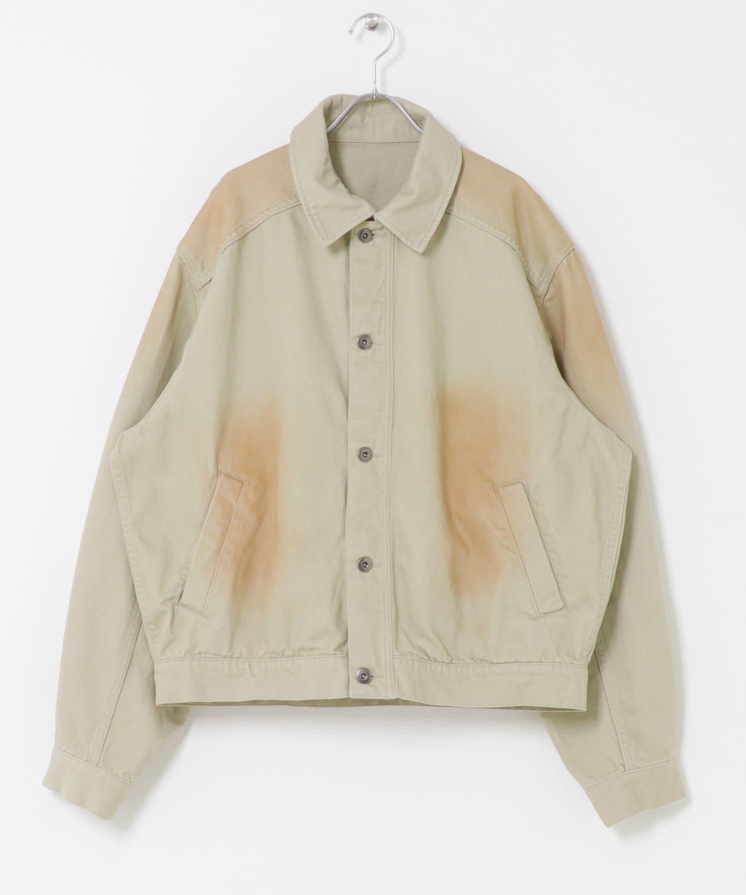 ヴィンテージライクデニムブルゾン L.KHAKI M