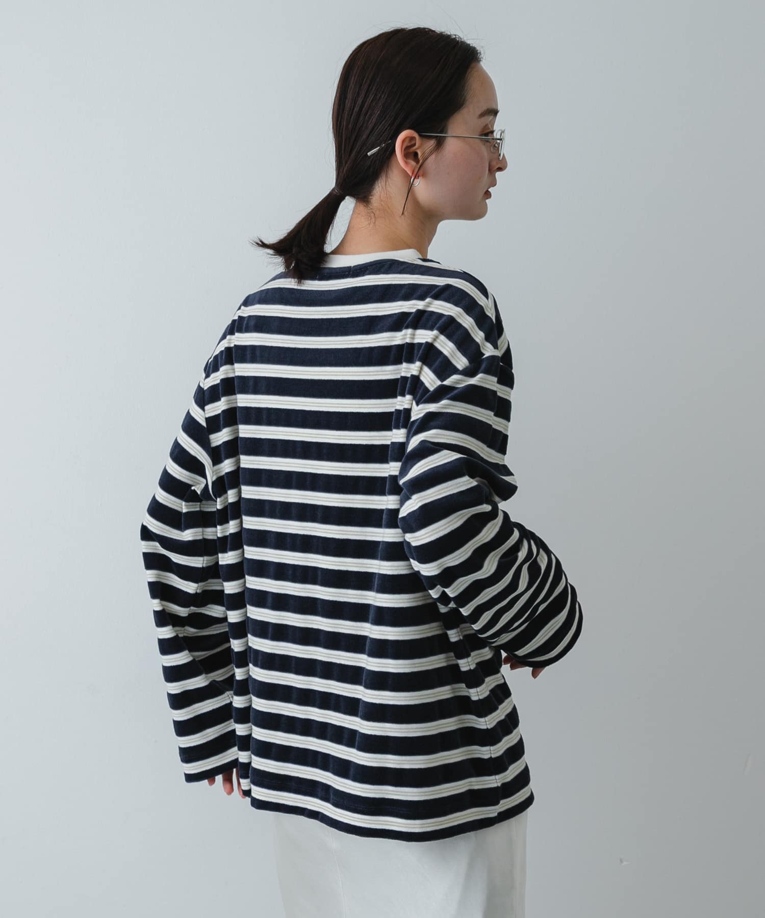 ベロアボーダーTシャツ(One NAVY): トップス｜URBAN RESEARCH公式