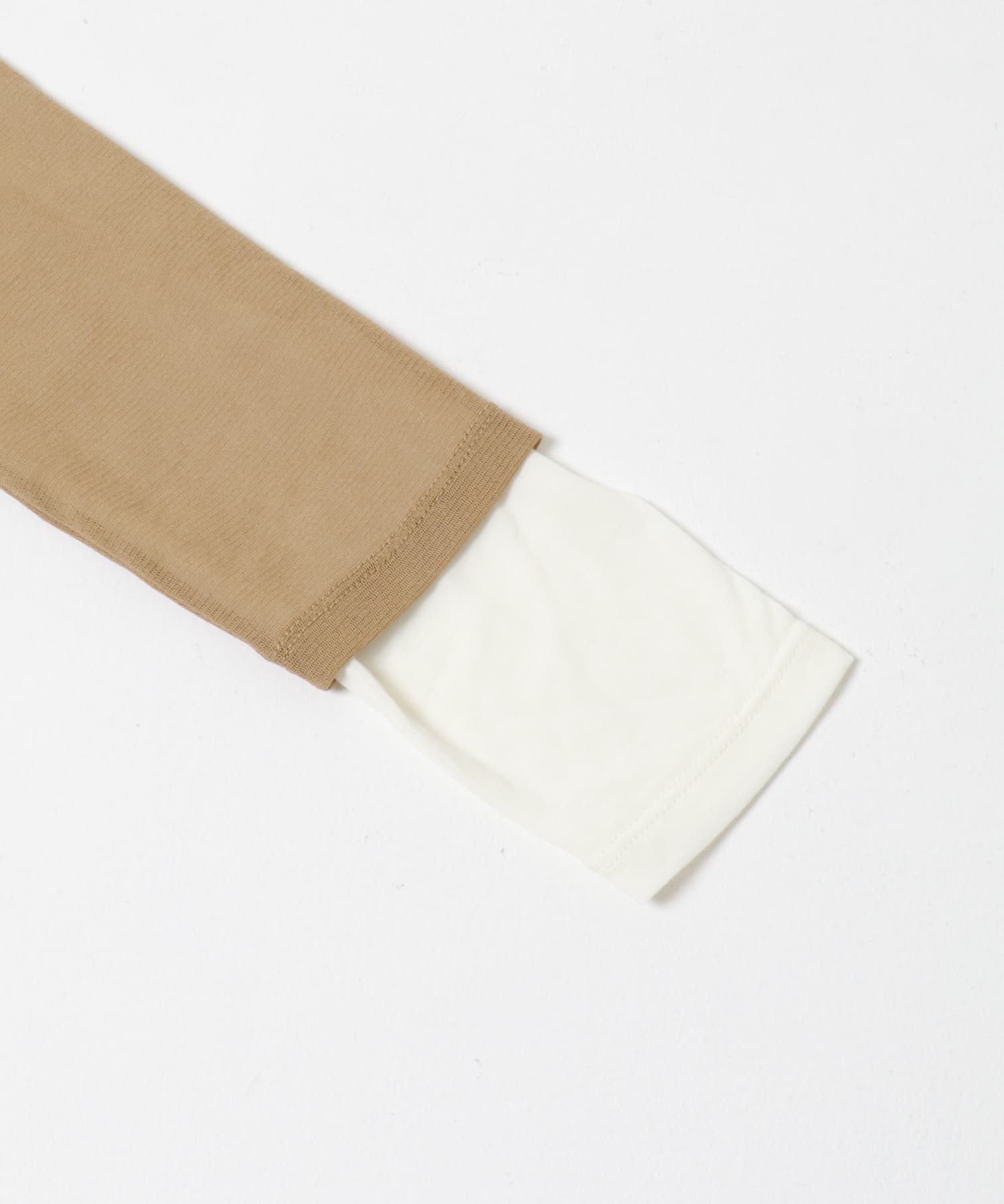 シアーレイヤードカットポロシャツ BEG×IVO One