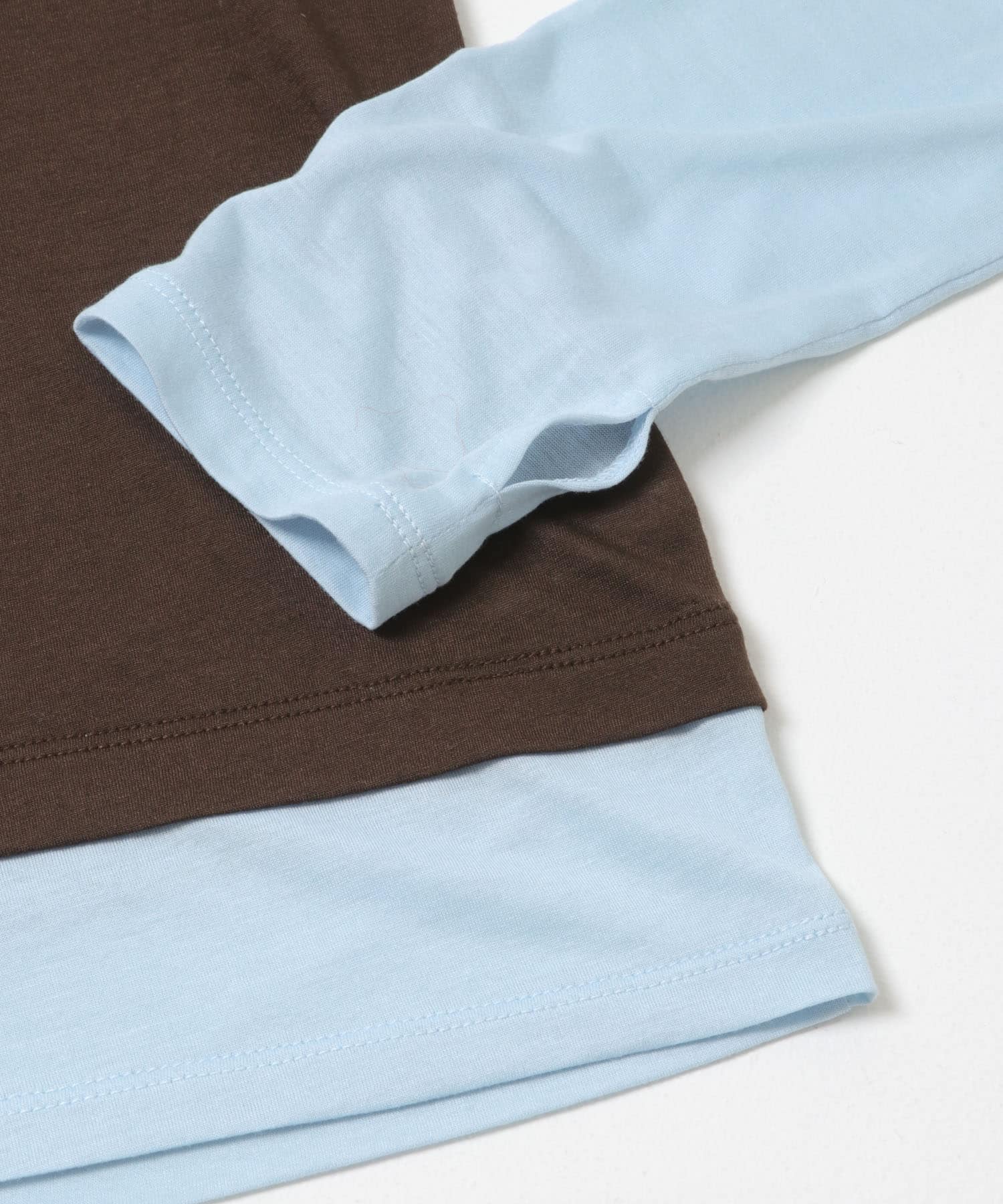 ハイショクレイヤードコンパクトトップ BRN×BLU One