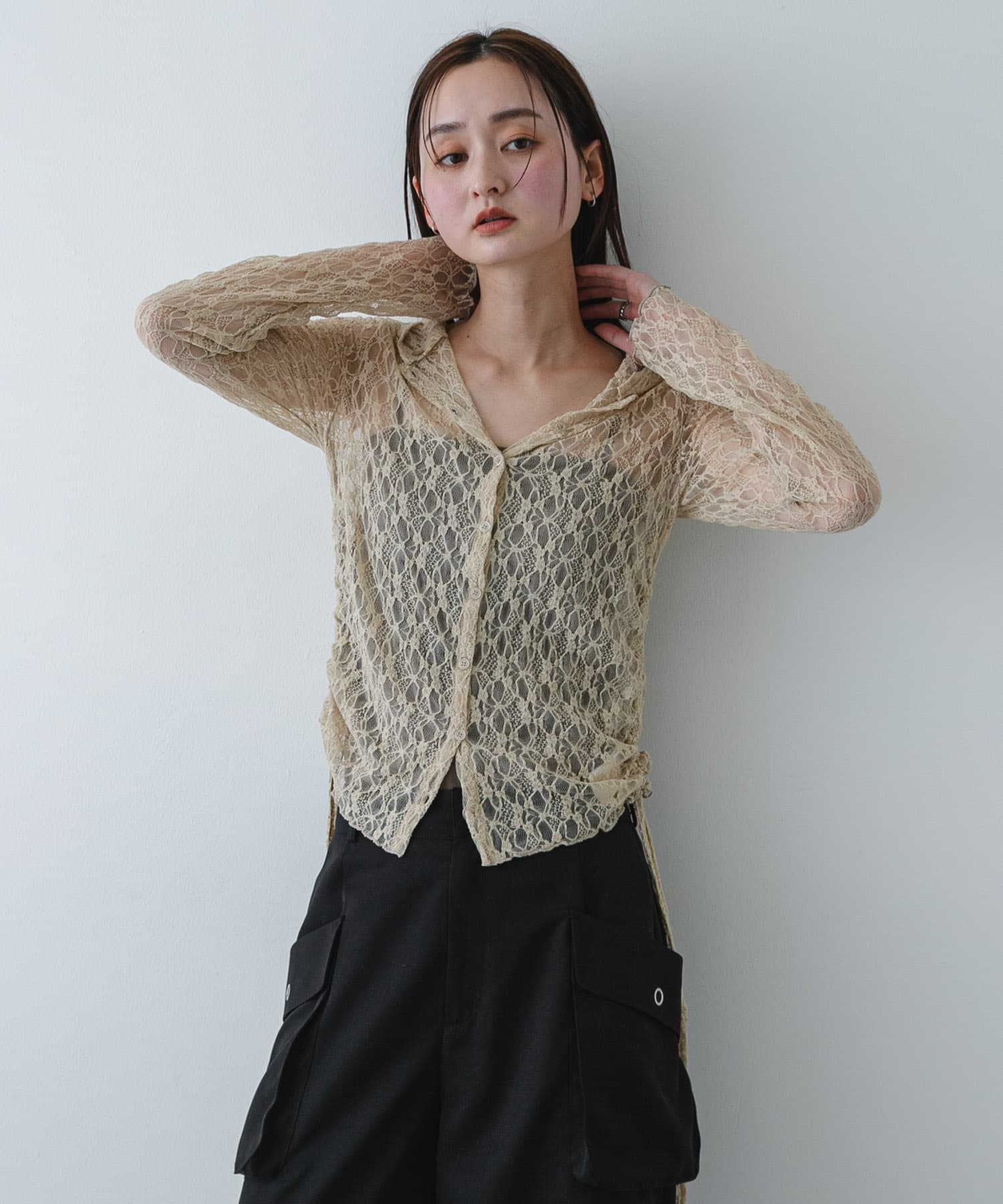 身長：169cm サイズ：one