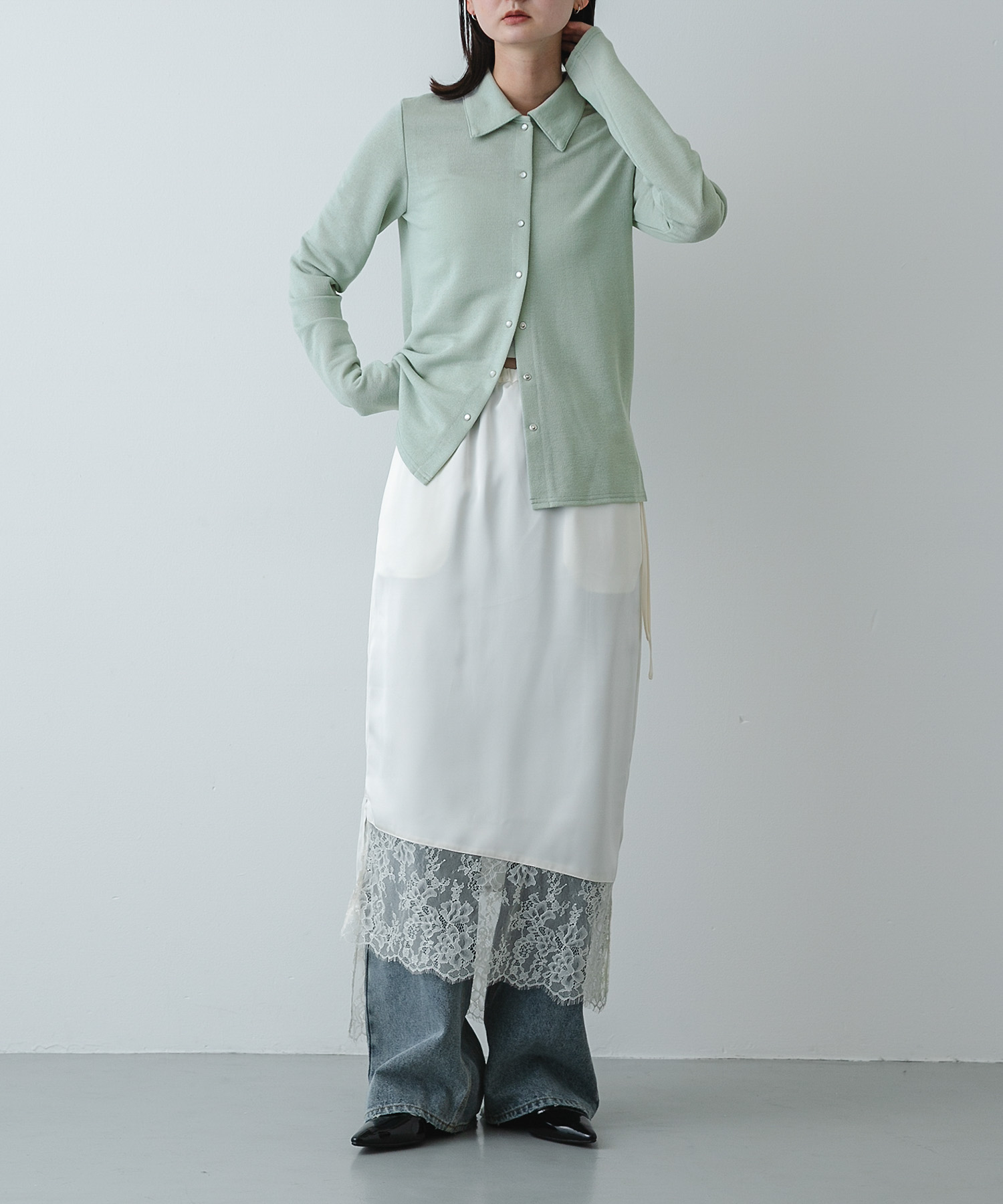 フロントドットカットシャツ