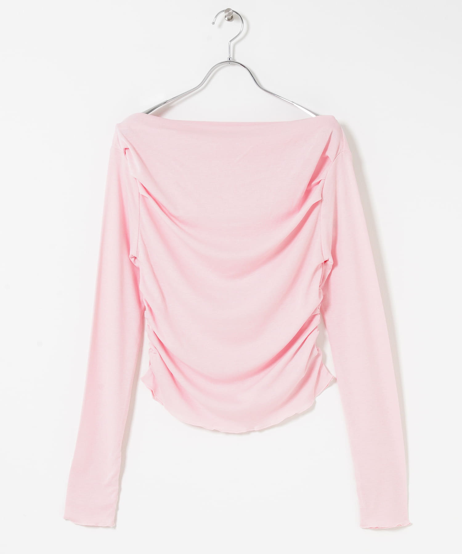 シアードレープリブトップ PINK One