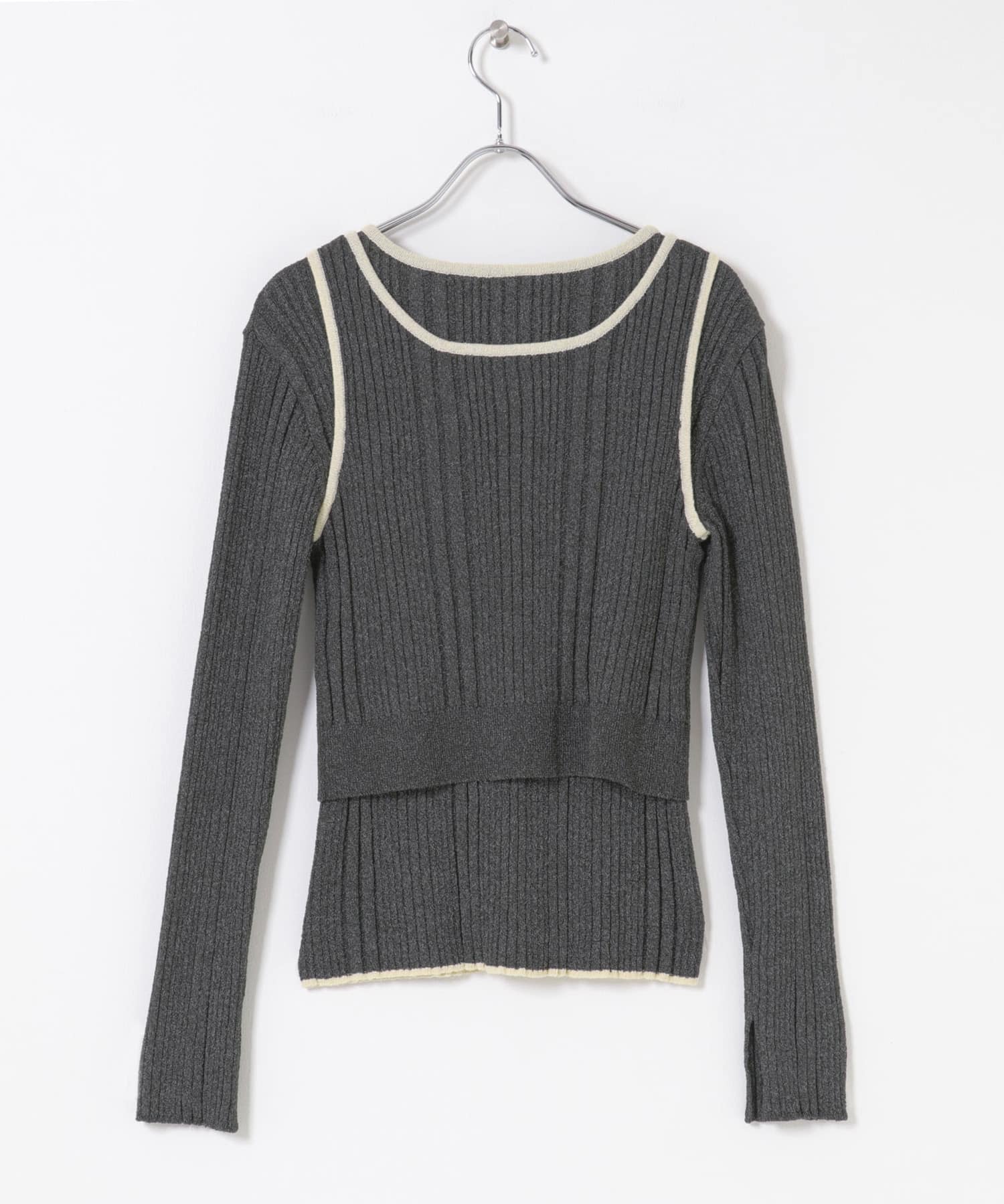 2WAYニットアンサンブル CHARCOAL One
