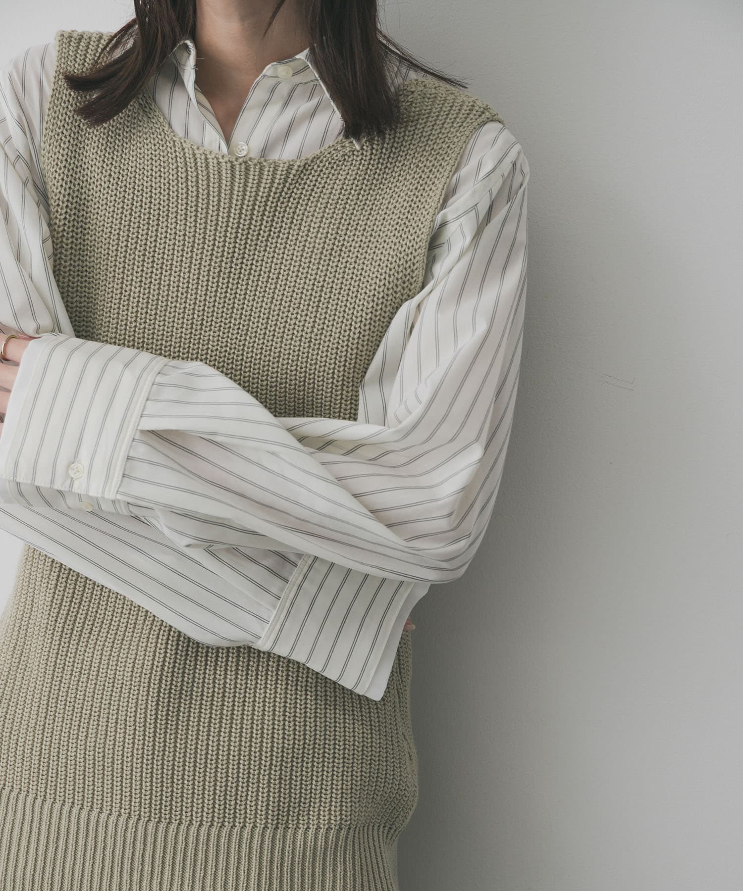 『洗濯可』ミドルゲージチュニックベスト