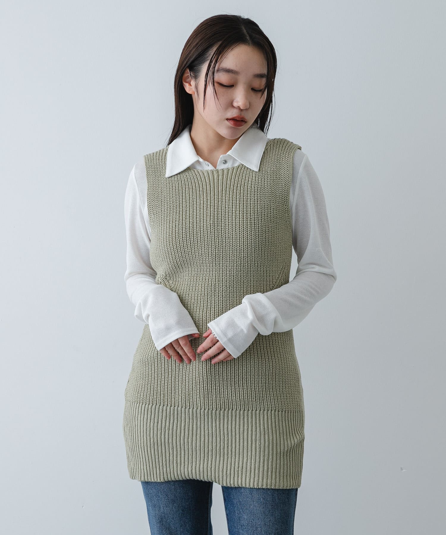 身長：158cm サイズ：one