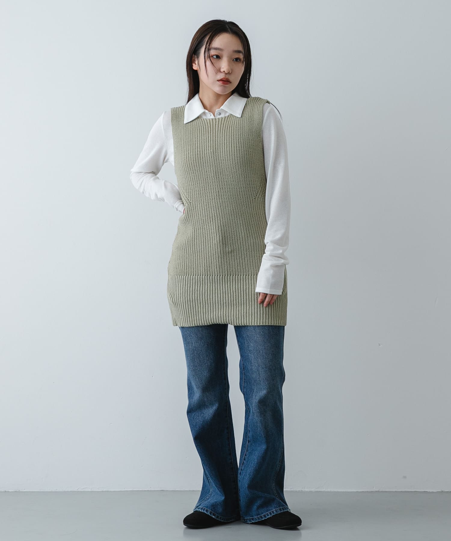 身長：158cm サイズ：one