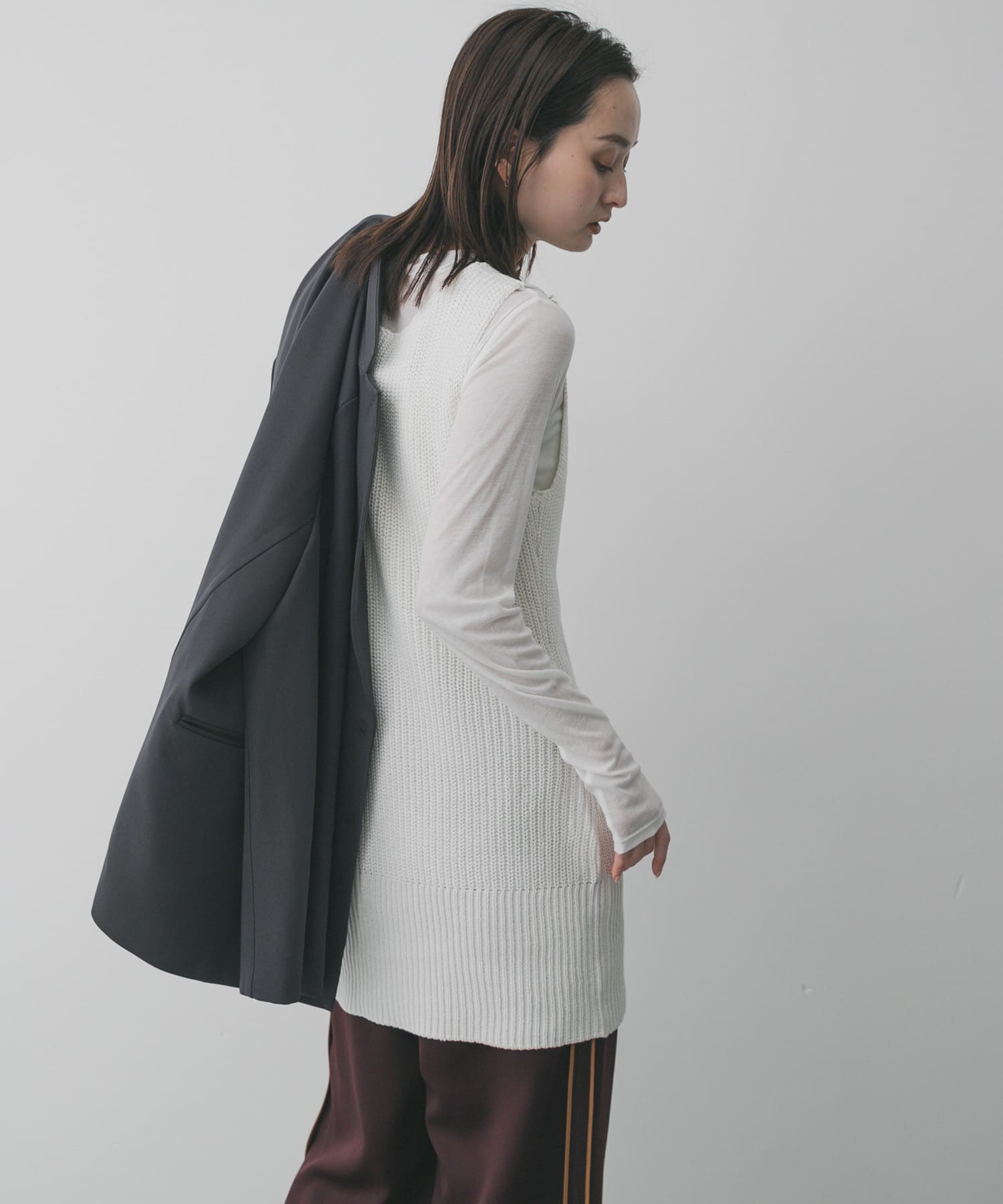 『洗濯可』ミドルゲージチュニックベスト