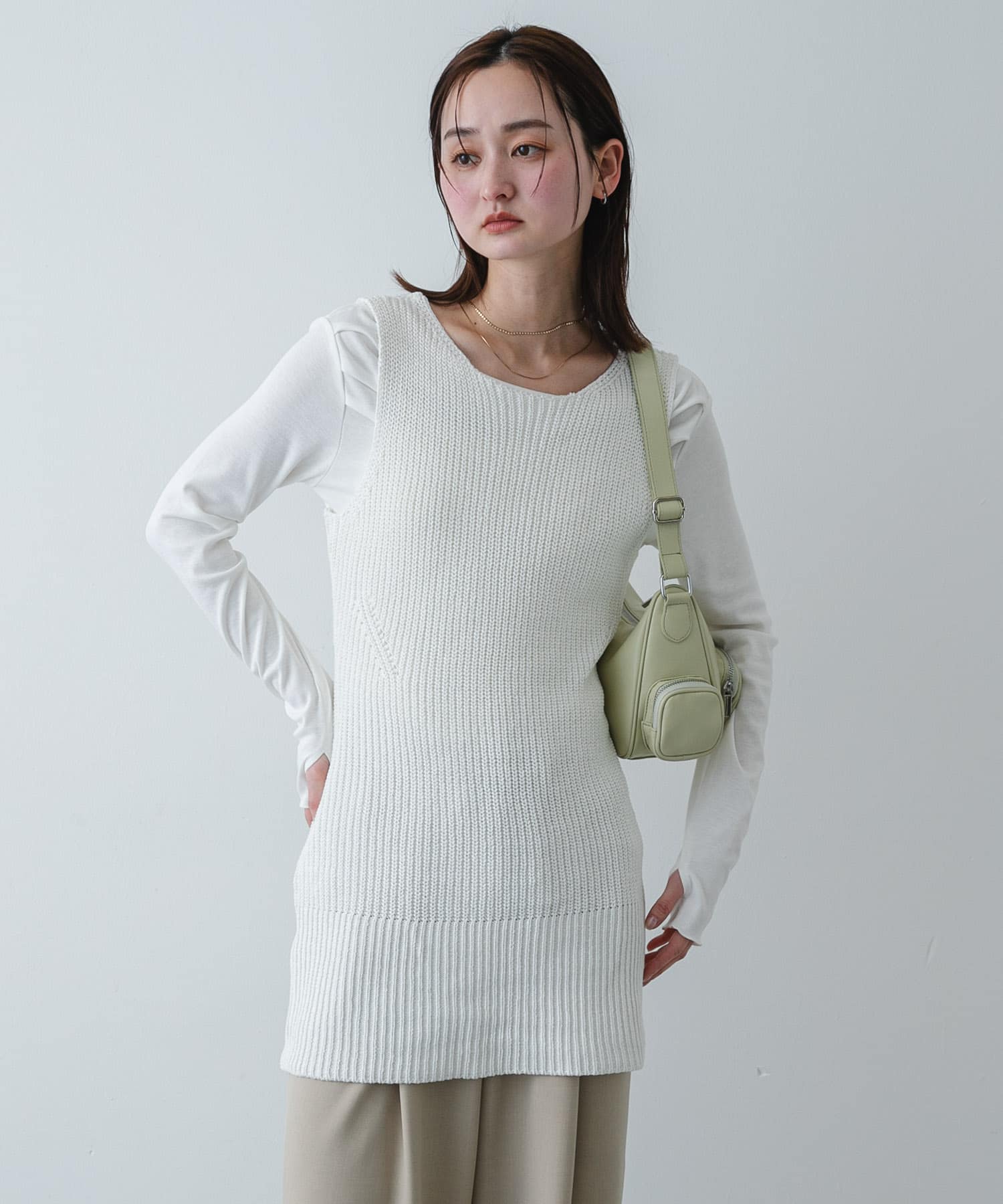 身長：169cm サイズ：one