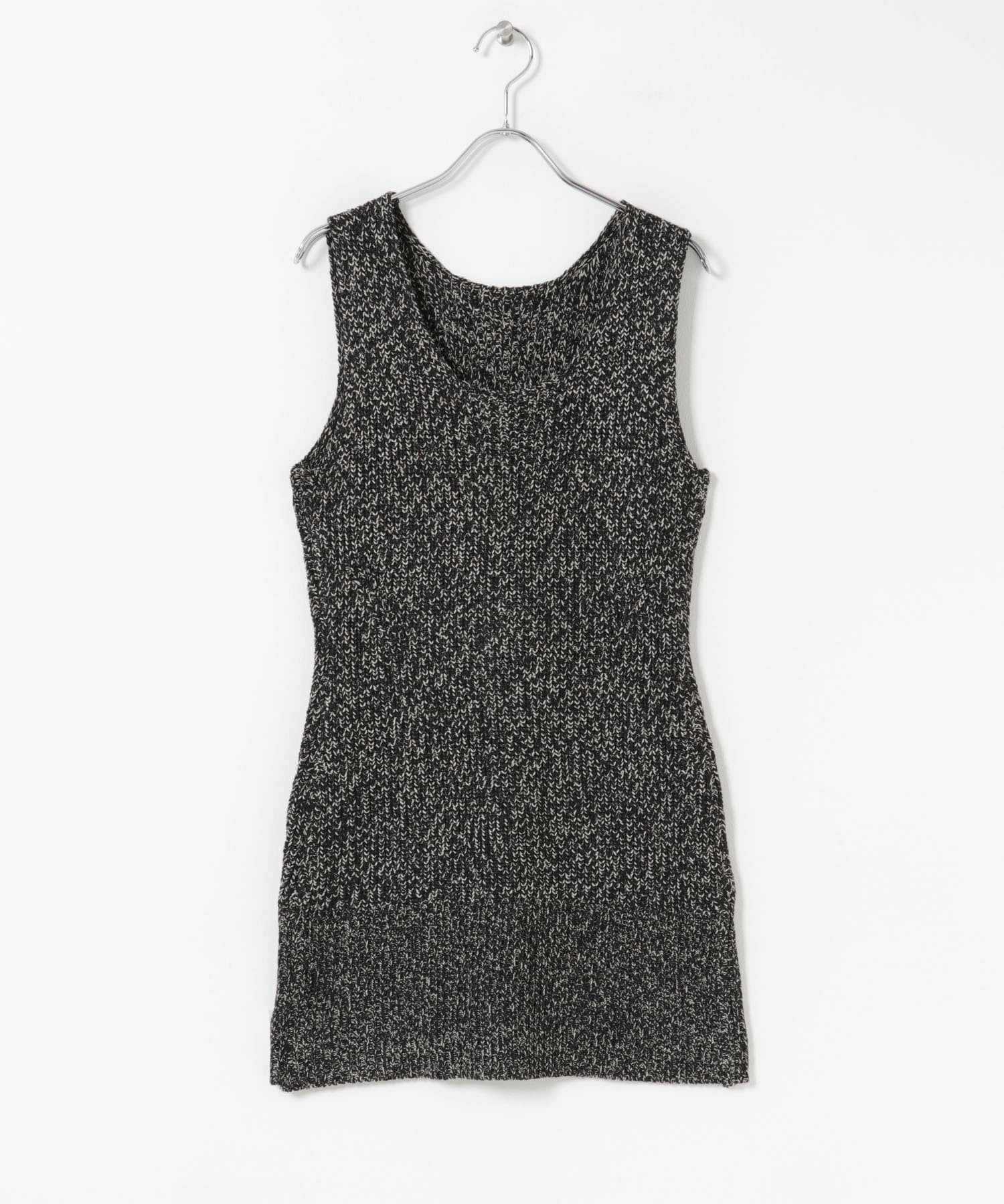 『洗濯可』ミドルゲージチュニックベスト BLACK One