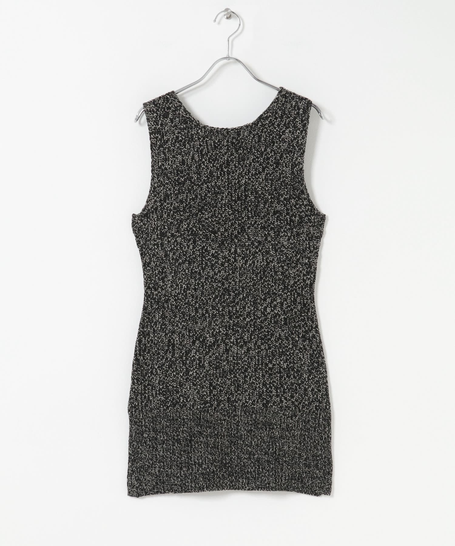 『洗濯可』ミドルゲージチュニックベスト BLACK One