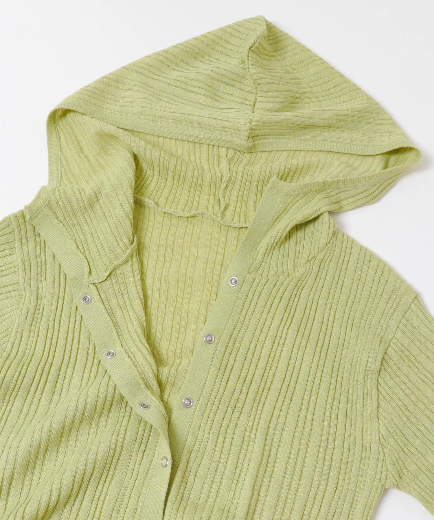 『洗濯可』マルチリブニットフーディー Y.BEIGE One