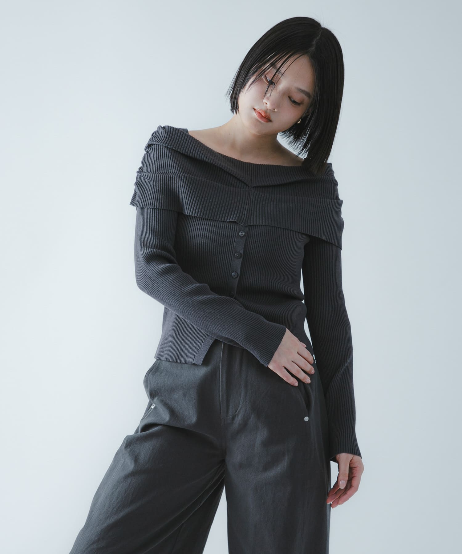 『洗濯可/防花粉』SKINProofオフショルセーター