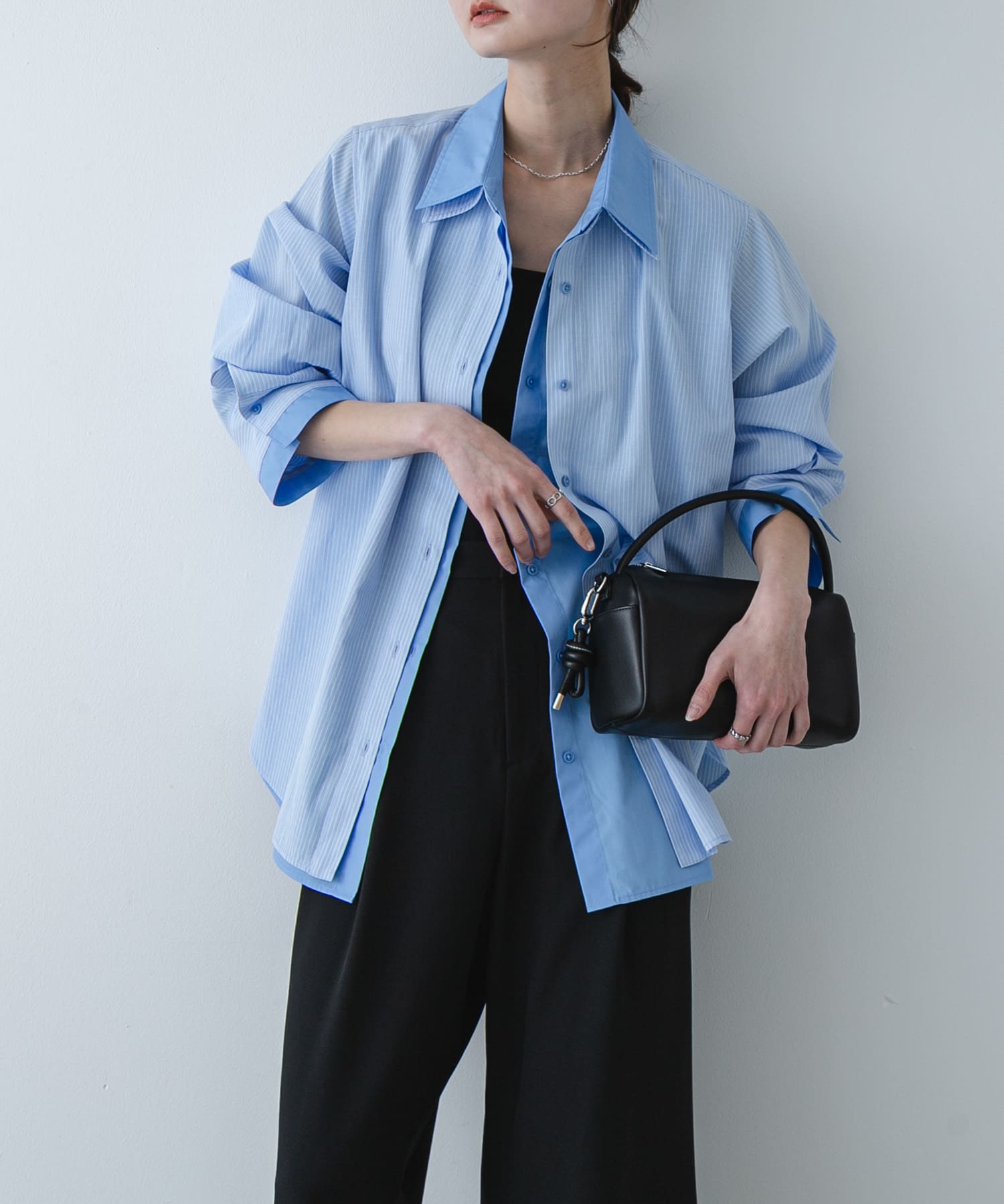 『WEB限定』フェイクレイヤードルーズシャツ