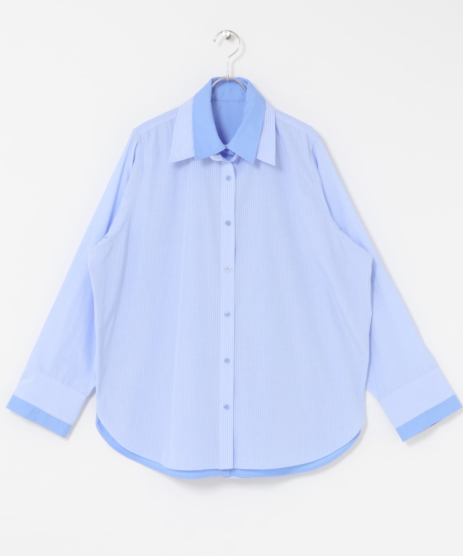 『WEB限定』フェイクレイヤードルーズシャツ L.BLU×BLU One