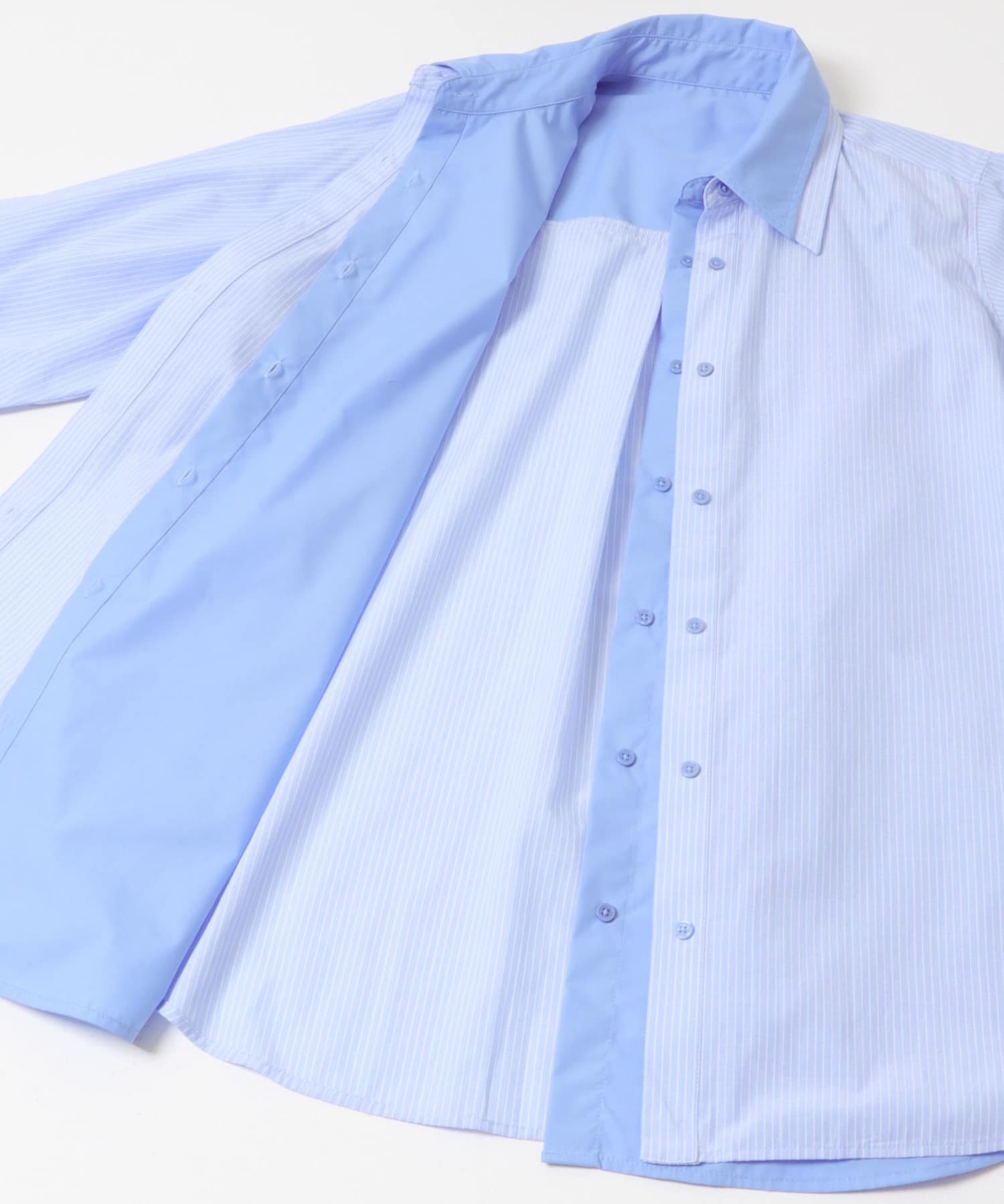 『WEB限定』フェイクレイヤードルーズシャツ L.BLU×BLU One