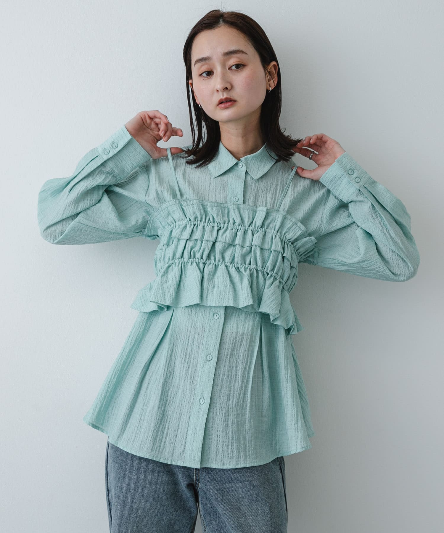 身長 : 169cm サイズ : one