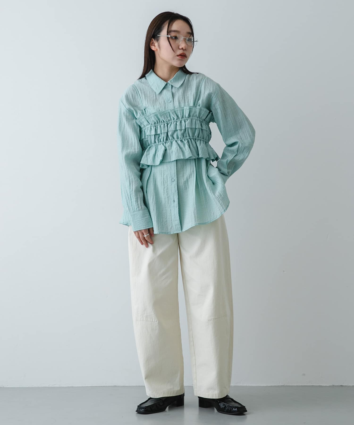 身長：158cm サイズ：one