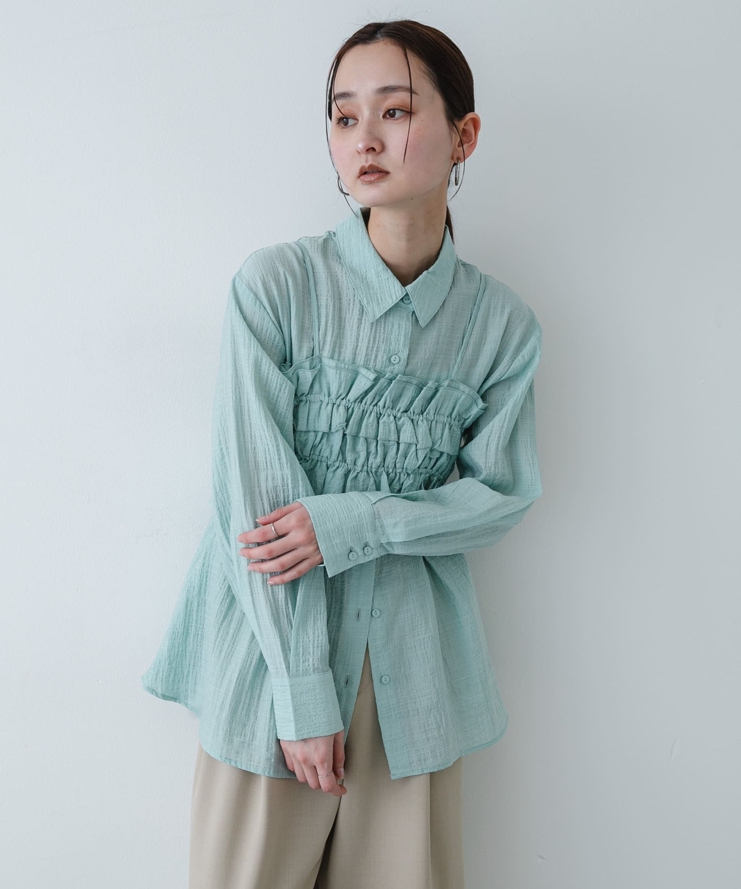 身長：169cm サイズ：one