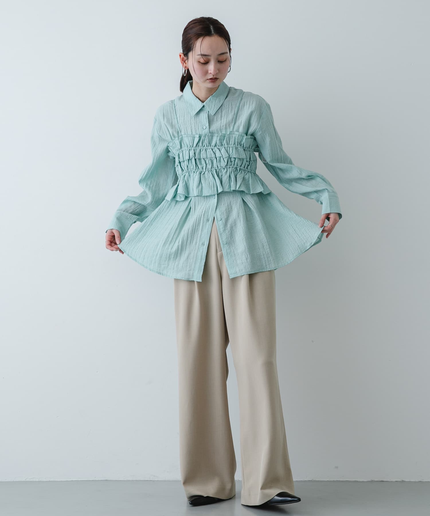 身長：169cm サイズ：one