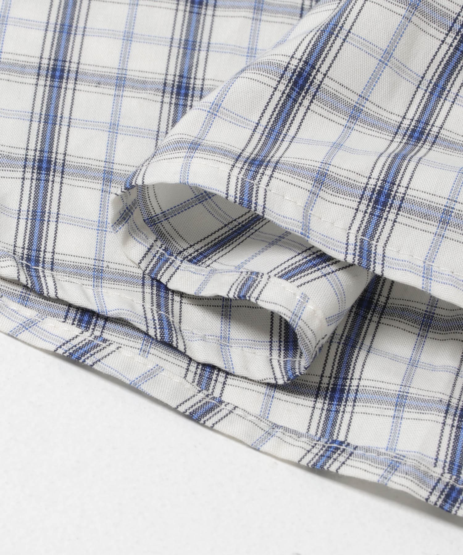 シャーリングビスチェセットシャツ WHT×BLU One