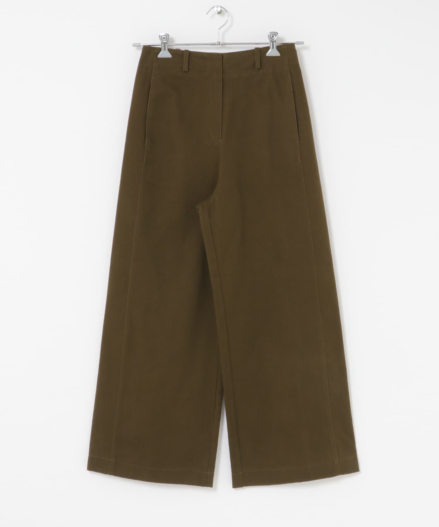 カラーワイドパンツ BROWN S
