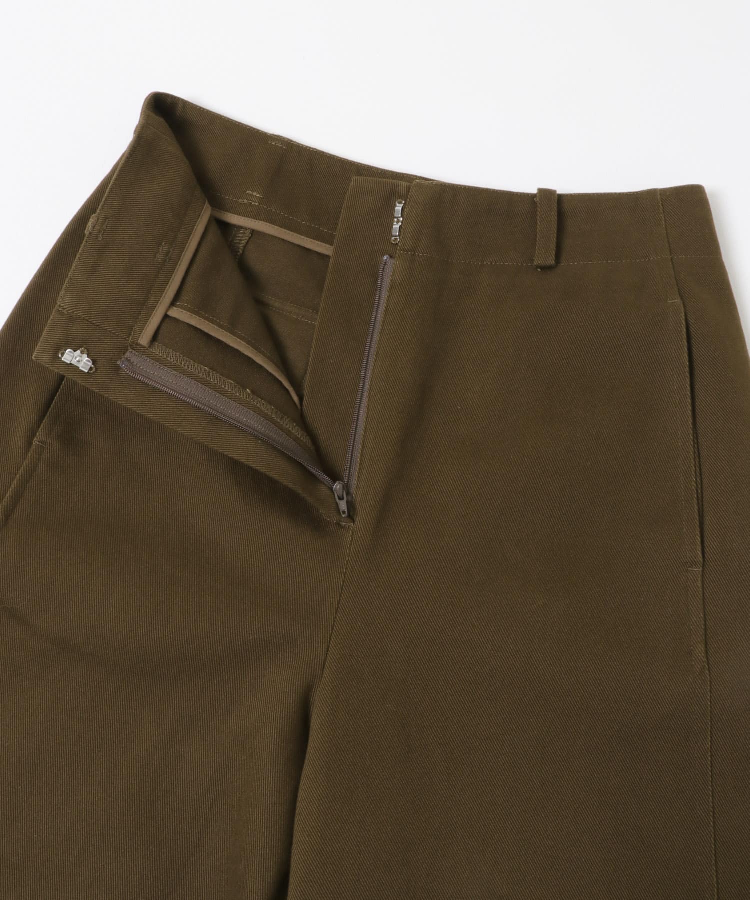 カラーワイドパンツ BROWN S
