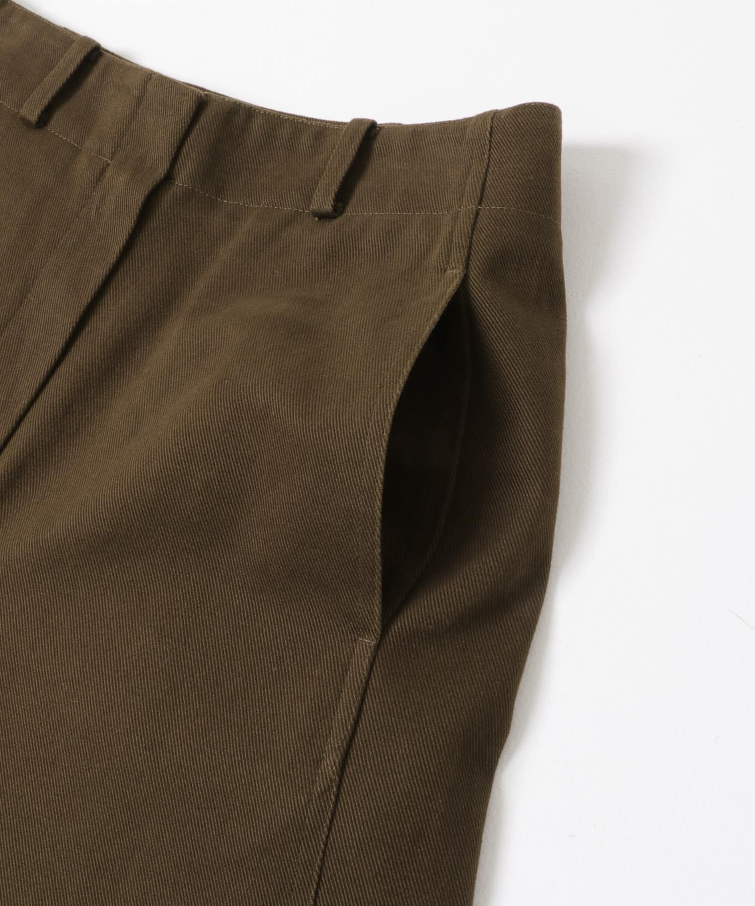 カラーワイドパンツ BROWN S