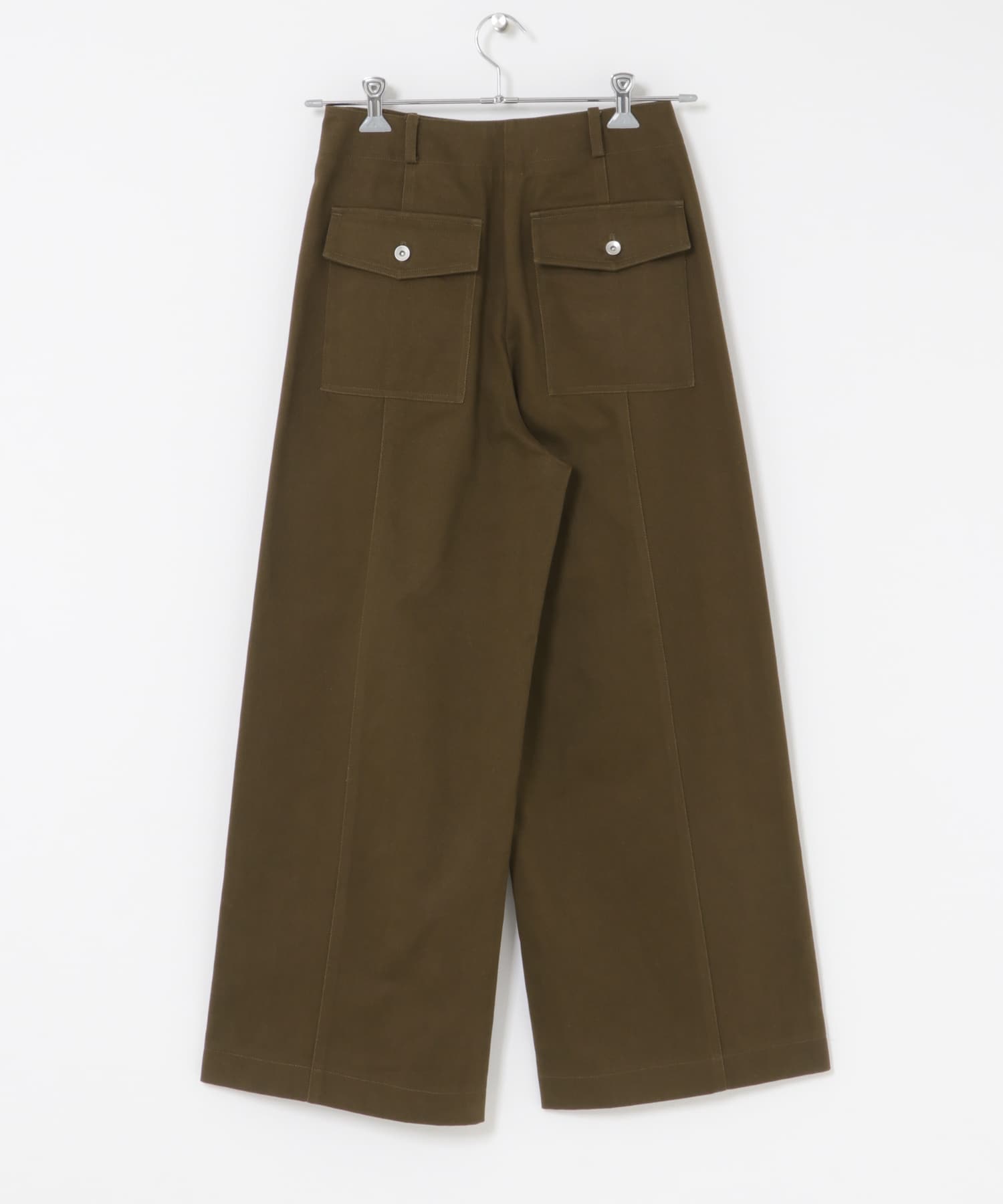 カラーワイドパンツ BROWN S