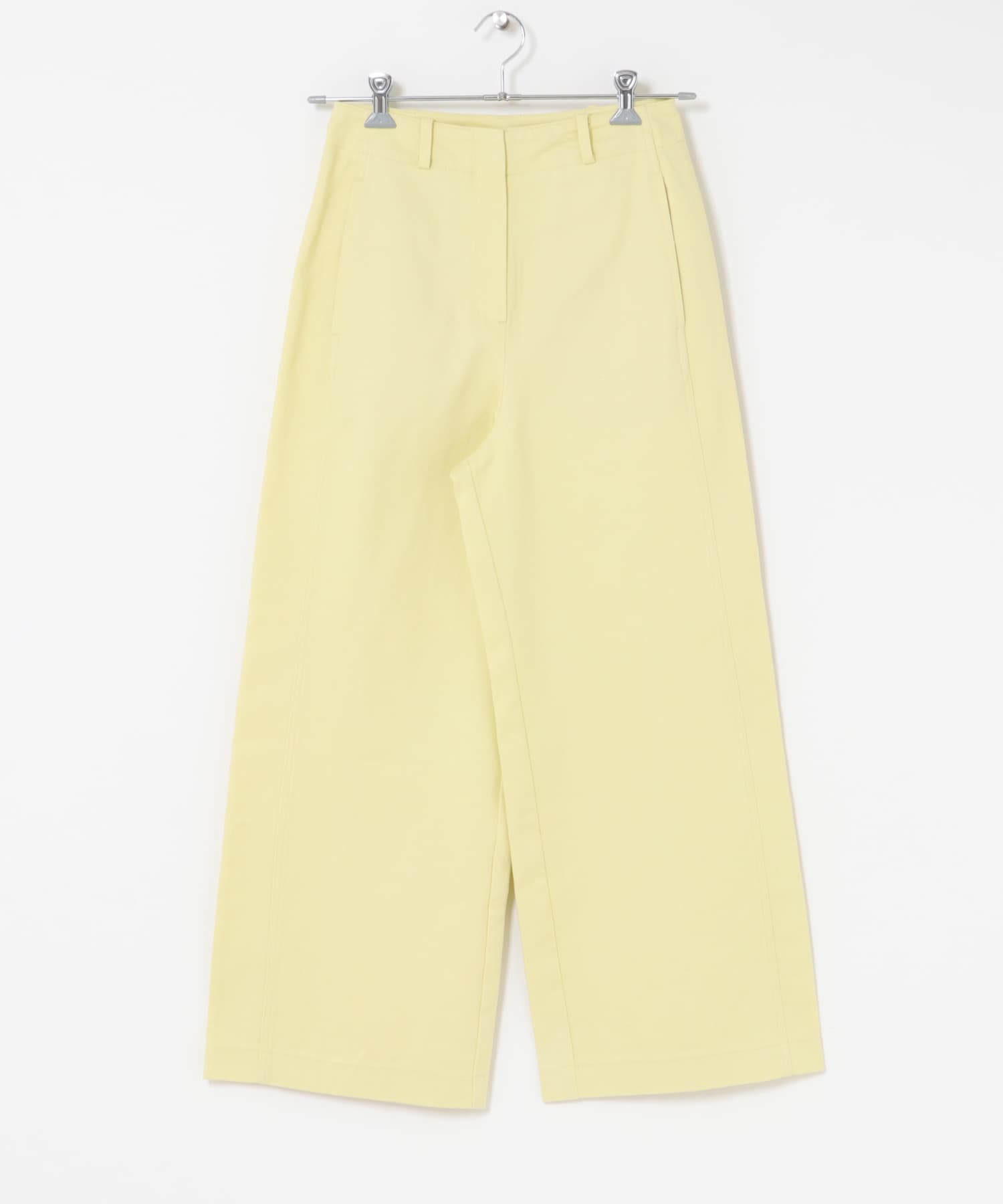 カラーワイドパンツ YELLOW S