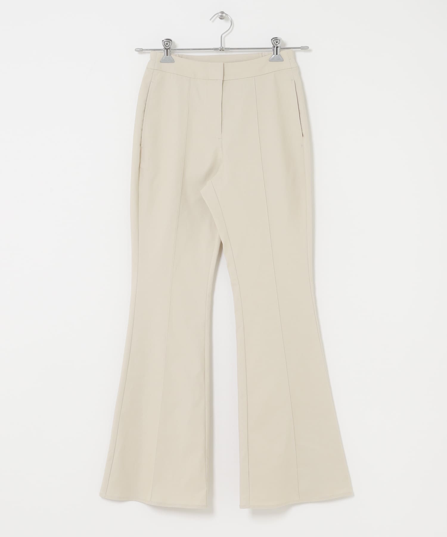 ストレッチフレアパンツ GREIGE S