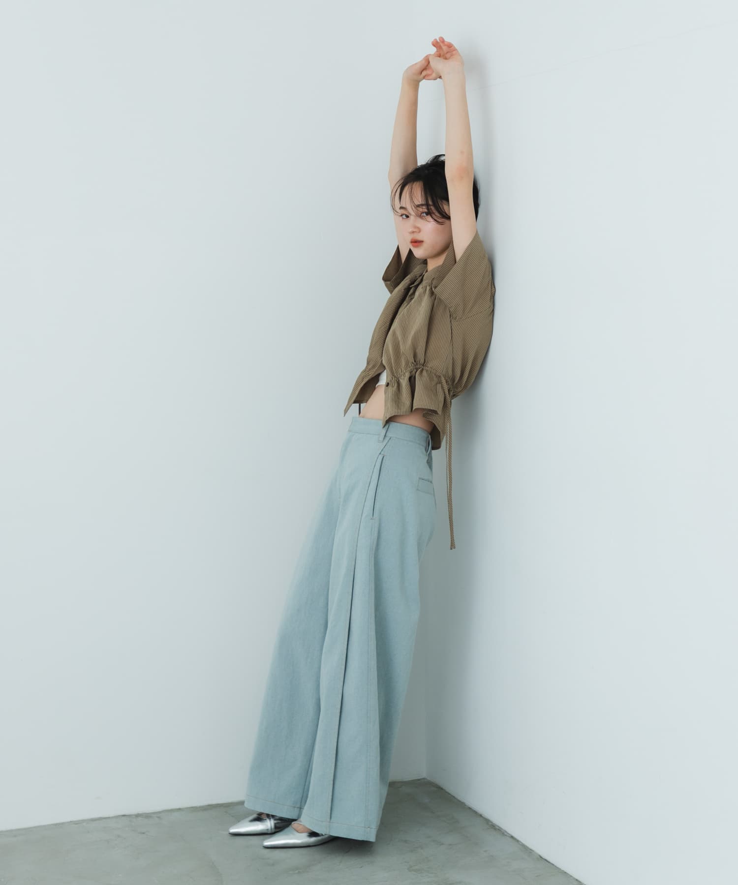 デニムライクスラックス