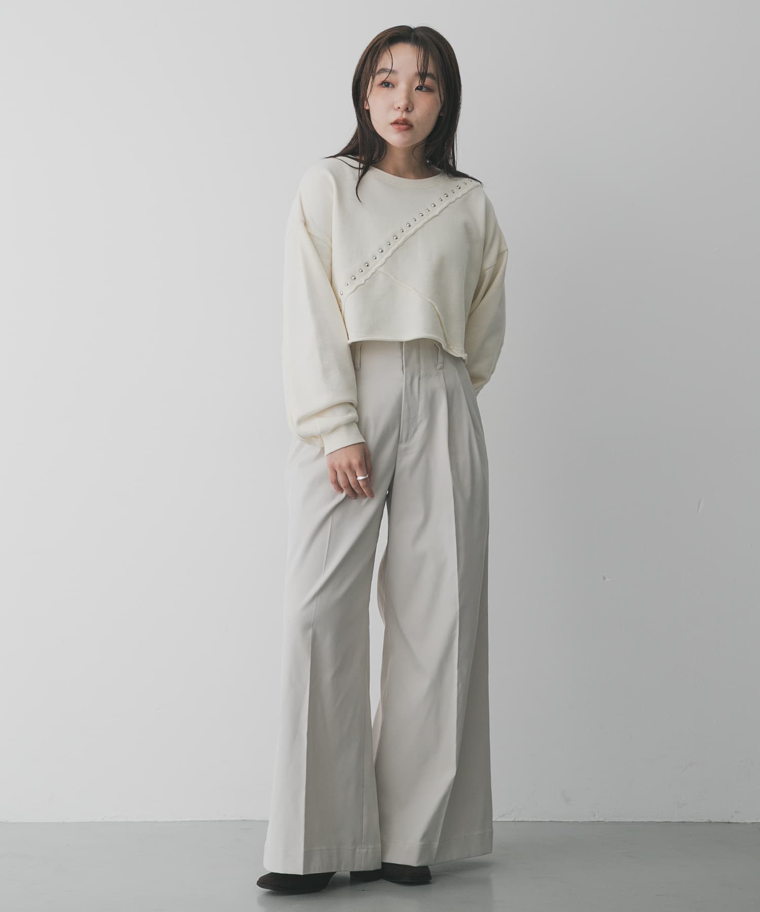 『XS/Lサイズ/WEB限定』バギーチノパンツ IVORY S