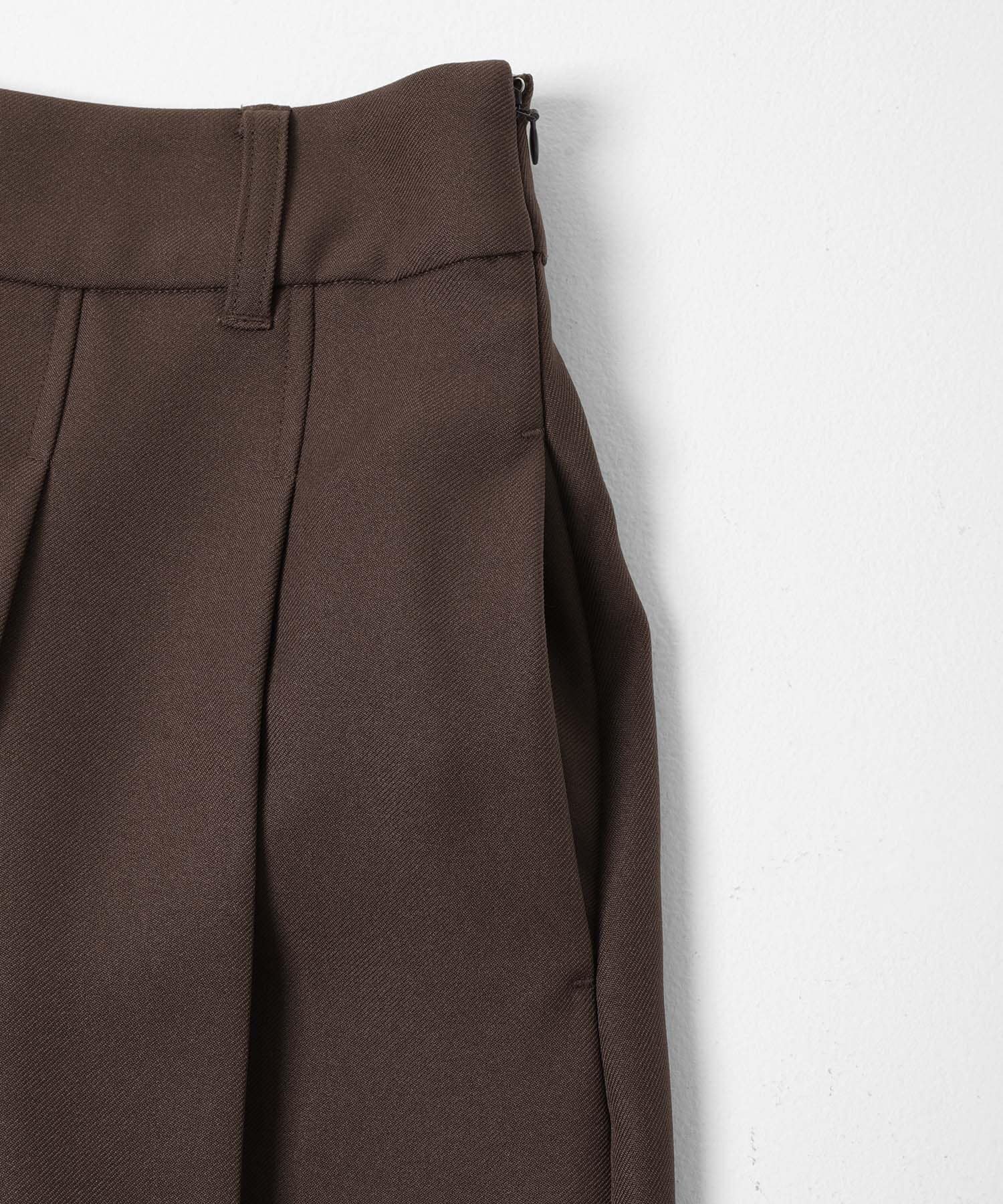 『撥水/防花粉』SKINProofフロントプリーツスカート BROWN S