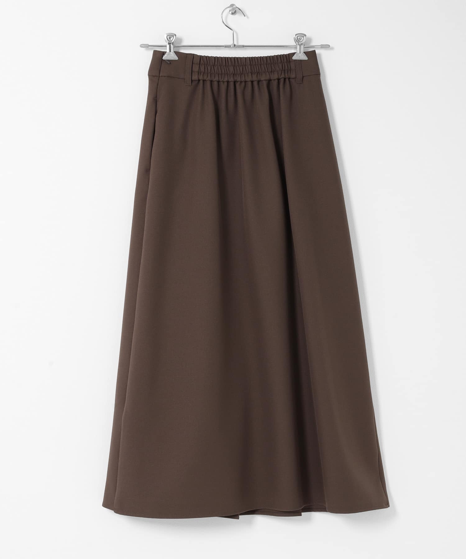 『撥水/防花粉』SKINProofフロントプリーツスカート BROWN S