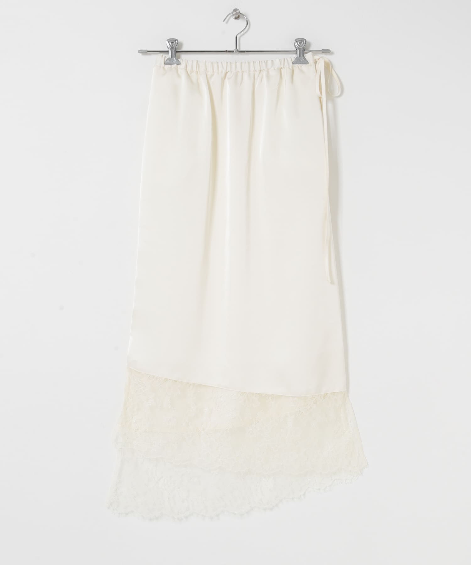 アシメレースヘムスカート IVORY One