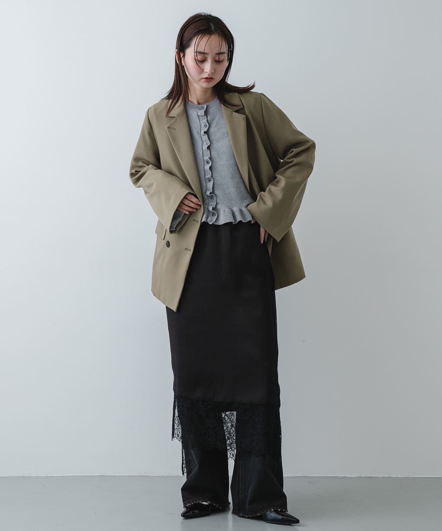 身長：169cm サイズ：one