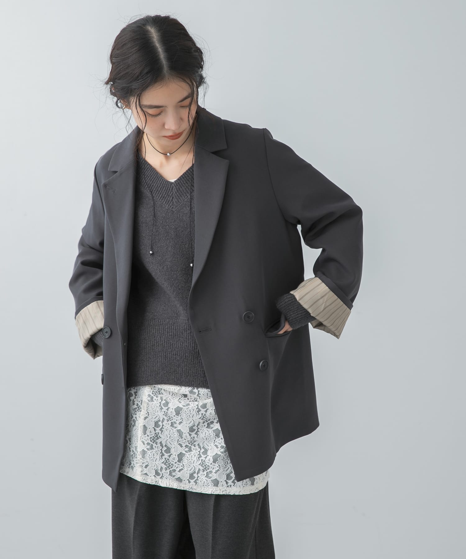 身長：160cm サイズ：one