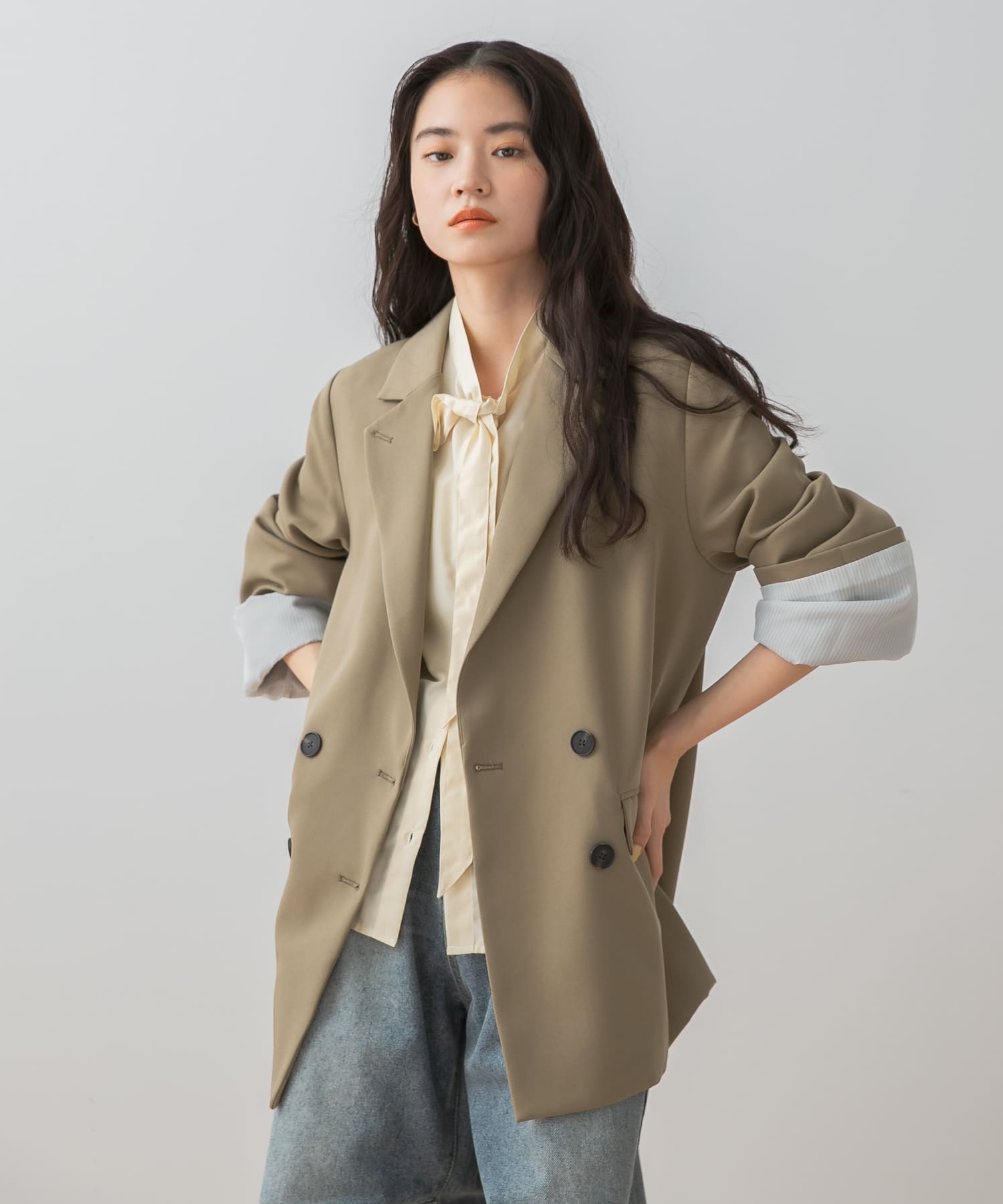 身長：160cm サイズ：one